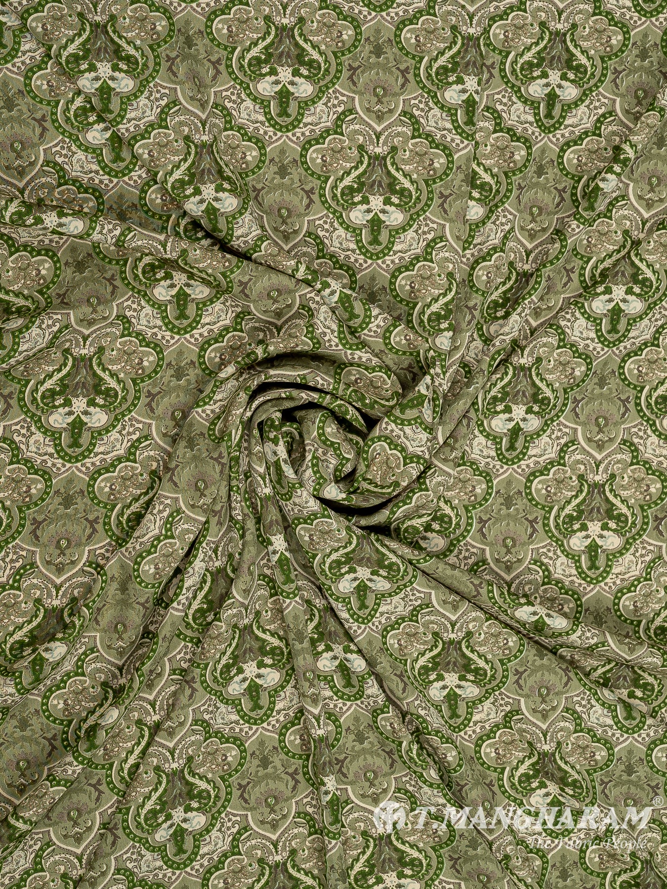 Green Crepe Fabric - EB6877 view-1