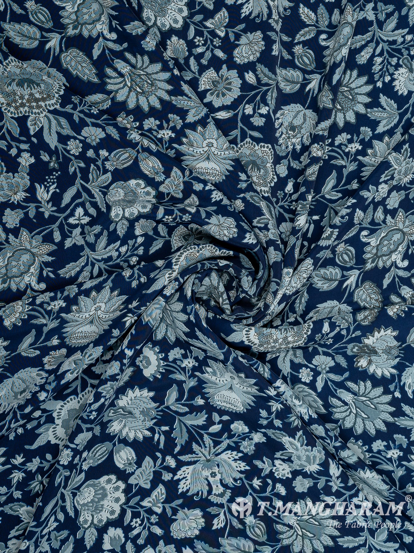 Blue Crepe Fabric - EB6908 view-1