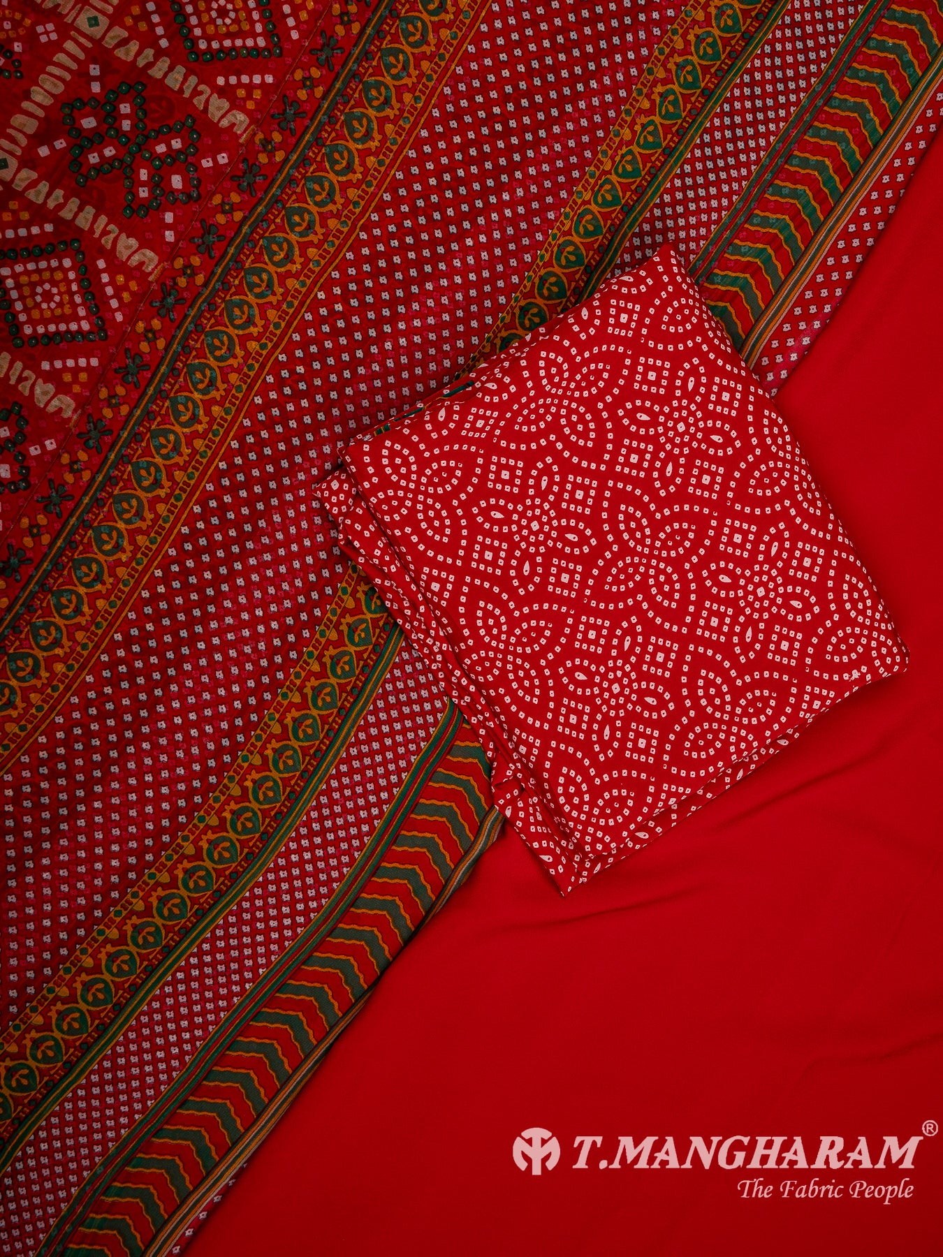 Maroon Crepe Chudidhar Fabric Set - EH1663 view-1