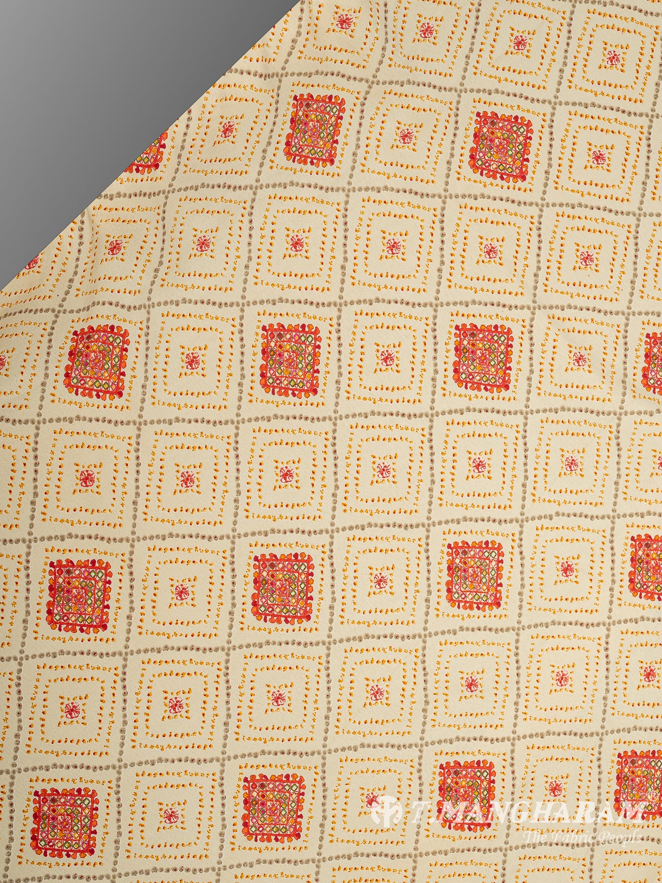 Cream Crepe Fabric - EC8925 view-2