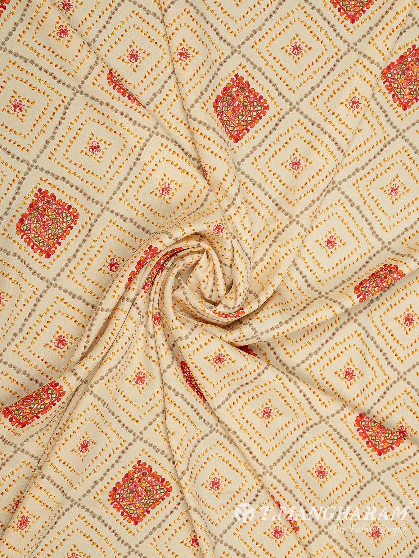 Cream Crepe Fabric - EC8925 view-1