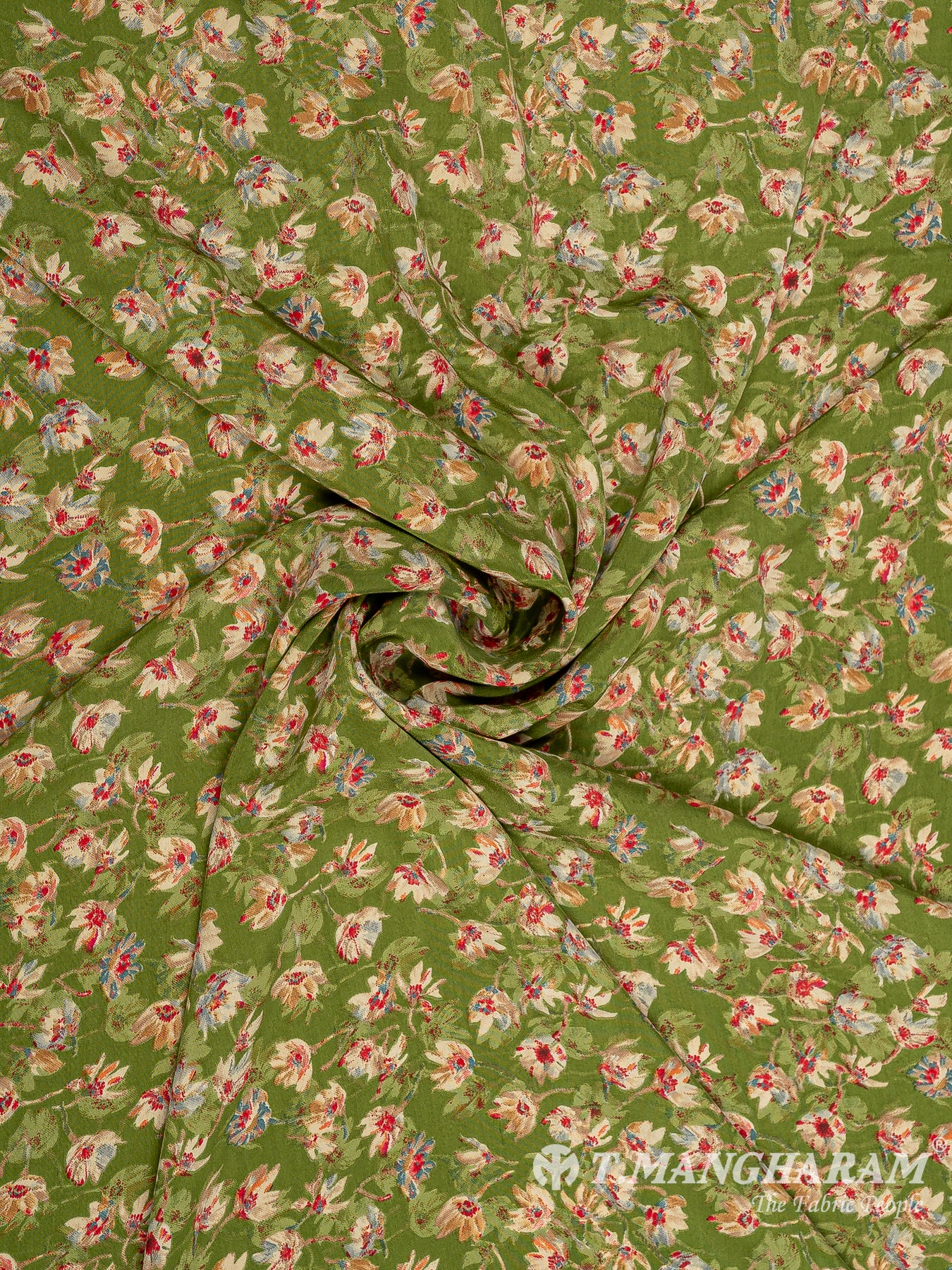 Green Crepe Fabric - EB6889 view-1