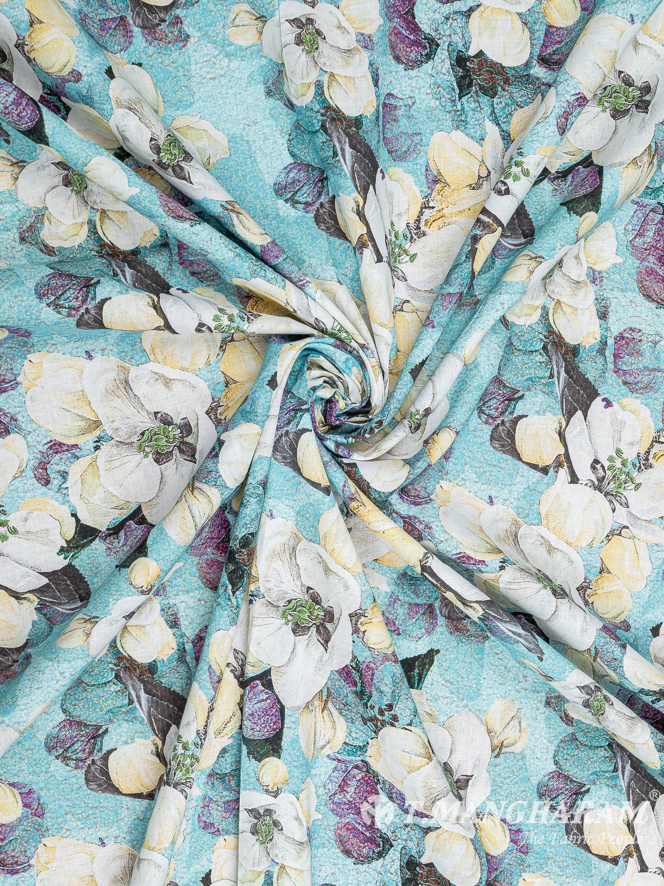 Blue Cotton Fabric - EB5889 view-1