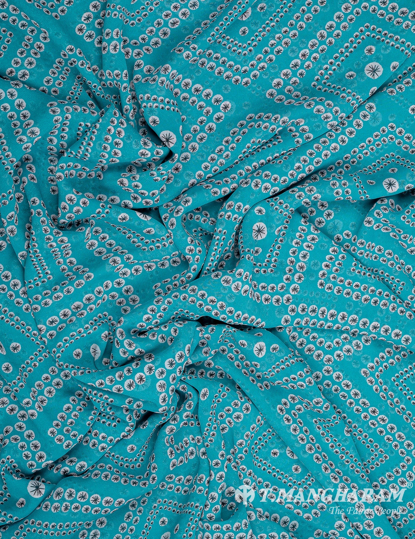 Multicolor Georgette Fabric - EC9781 view-4