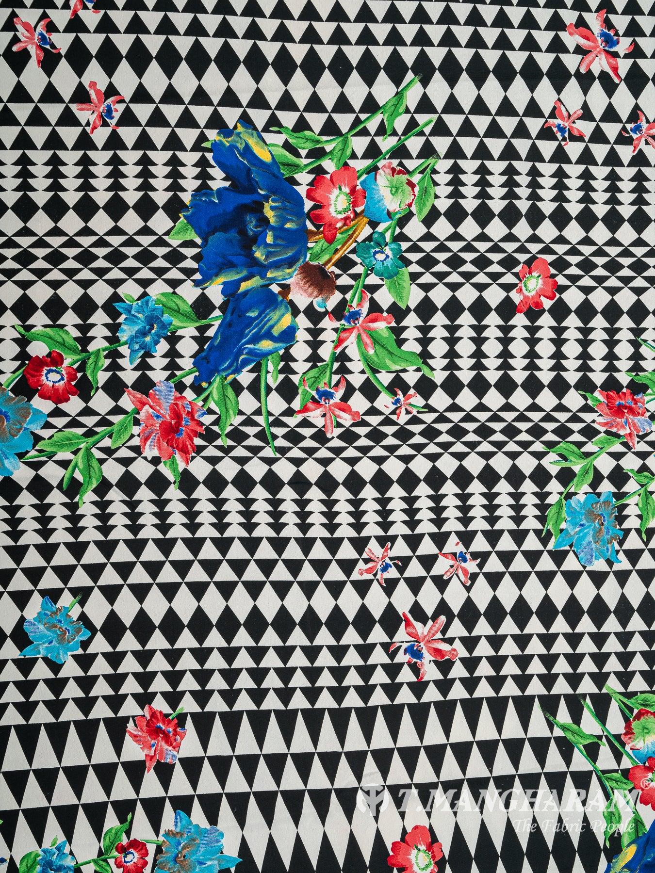 Multicolor Crepe Fabric - EB5936 view-3