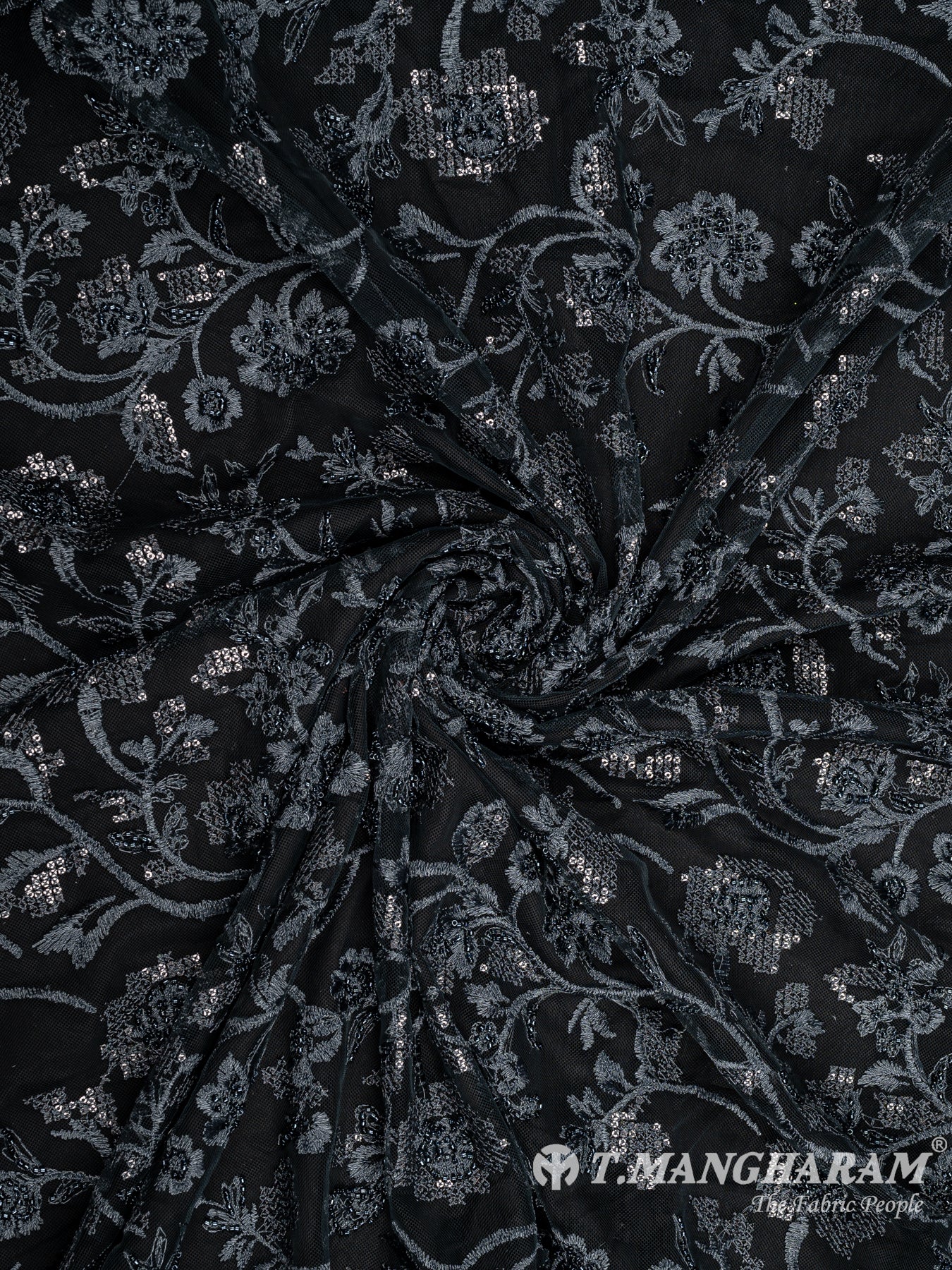Multicolor Fancy Net Fabric - EC9329 view-1