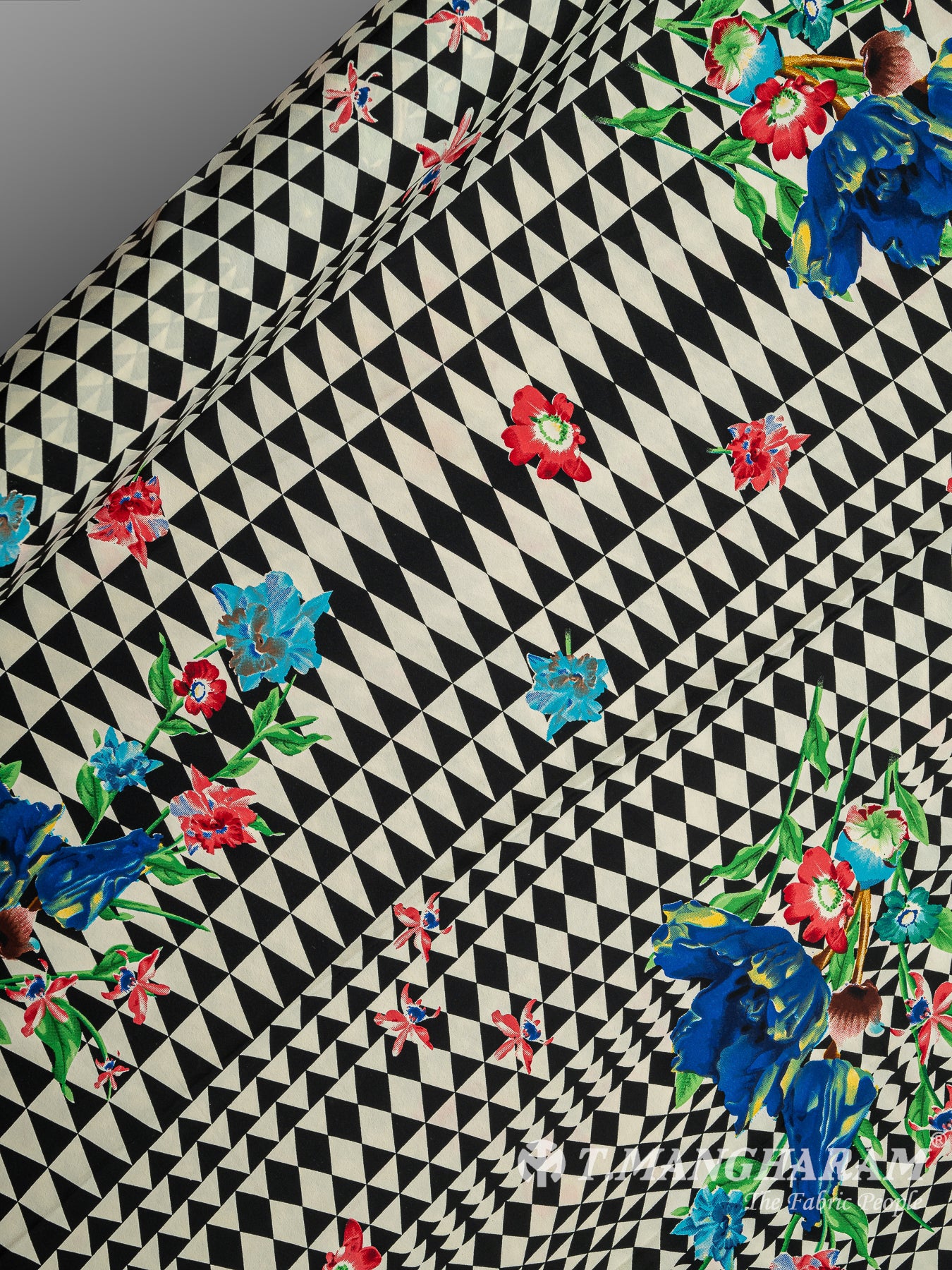 Multicolor Crepe Fabric - EB5939 view-2