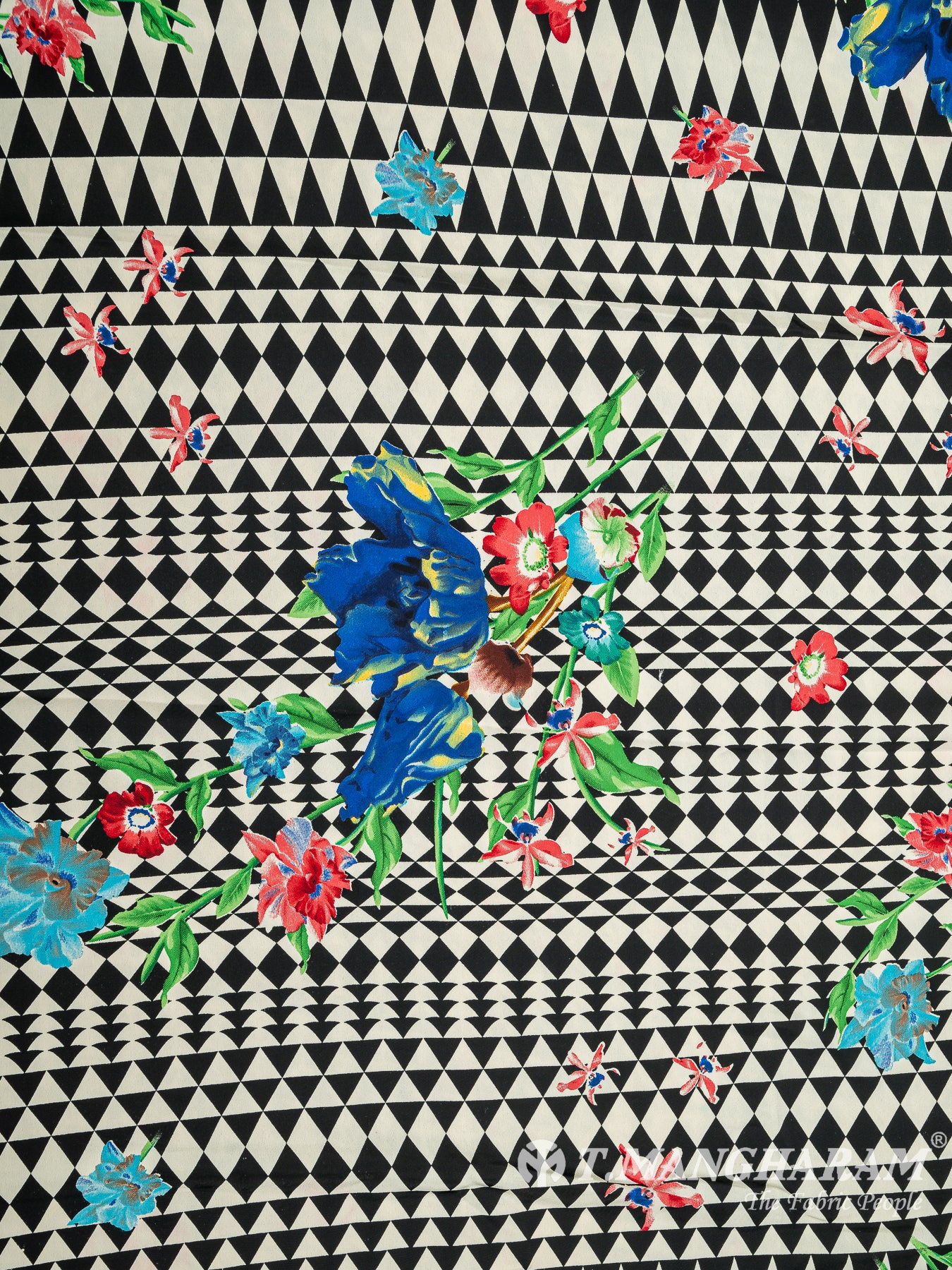 Multicolor Crepe Fabric - EB5939 view-3
