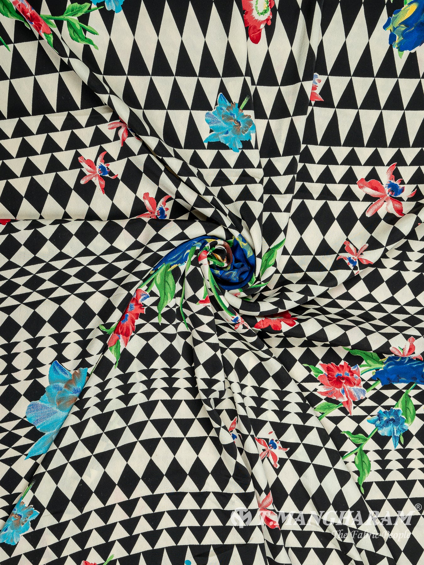Multicolor Crepe Fabric - EB5939 view-1