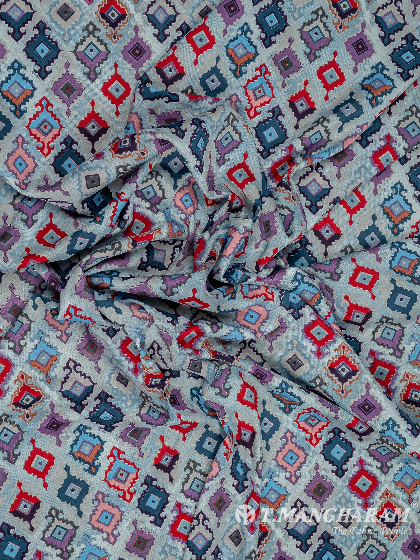 Multicolor Crepe Fabric - EB6885 view-4