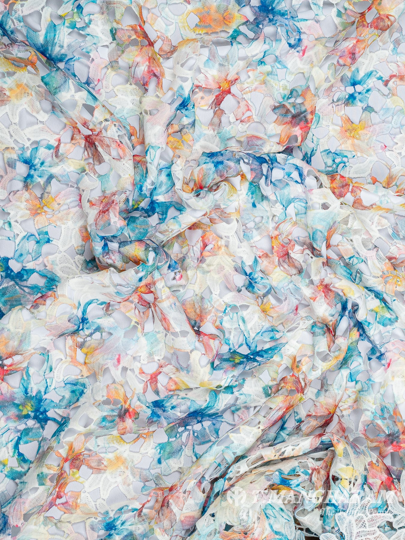 Multicolor Georgette Embroidery Fabric - EC9344 view-4