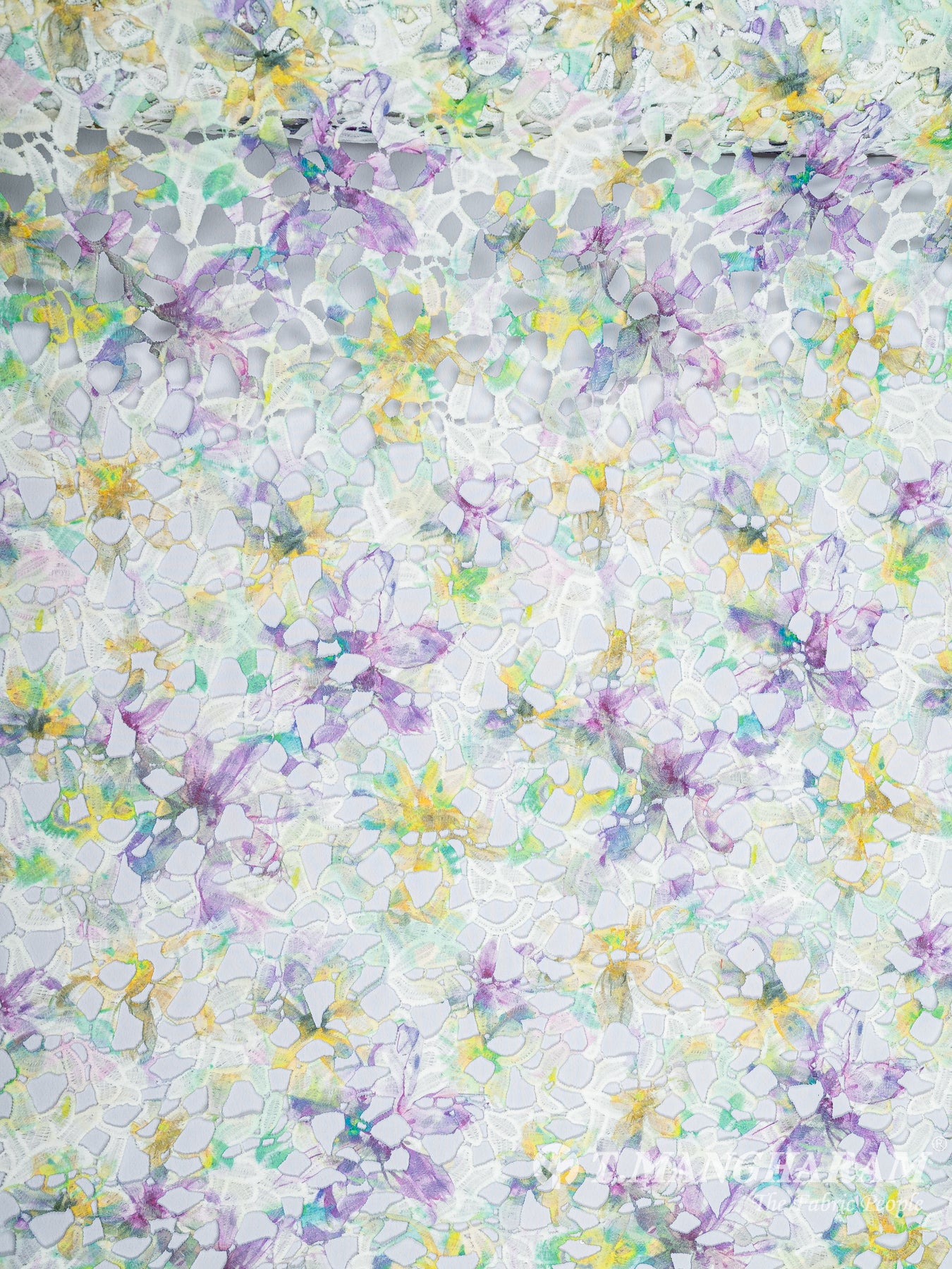 Multicolor Georgette Embroidery Fabric - EC9342 view-3