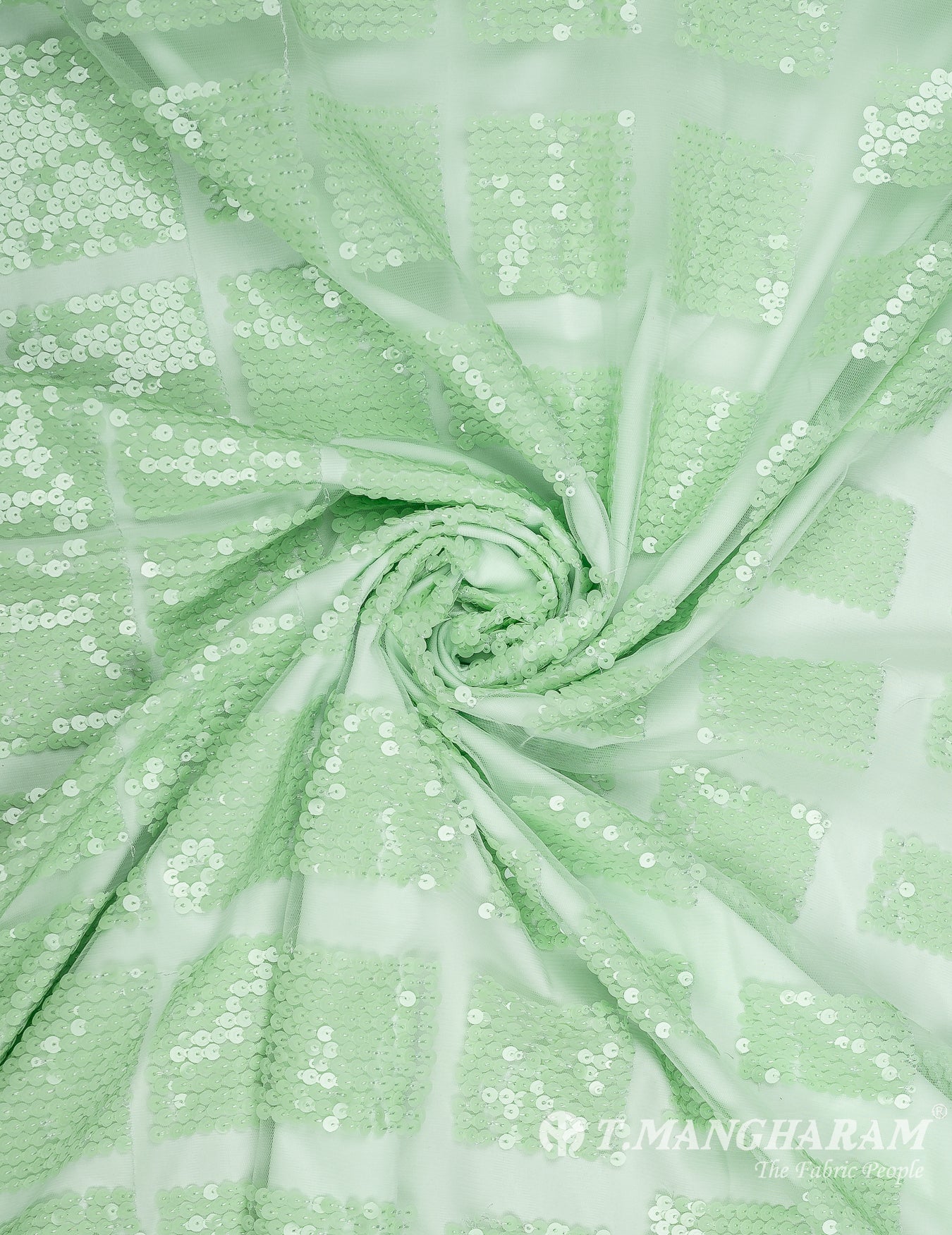Green Net Embroidery Fabric - EC9826 view-1