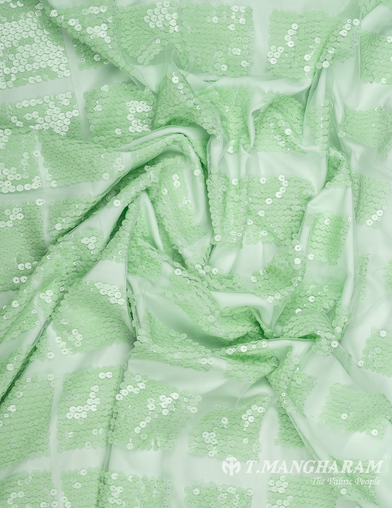 Green Net Embroidery Fabric - EC9826 view-4