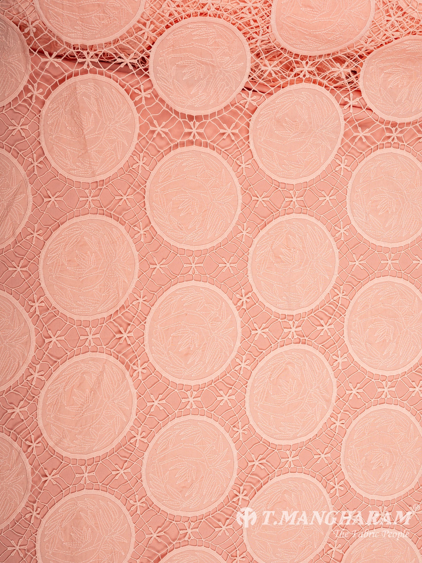 Peach Fancy Net Fabric - EC9318 view-3