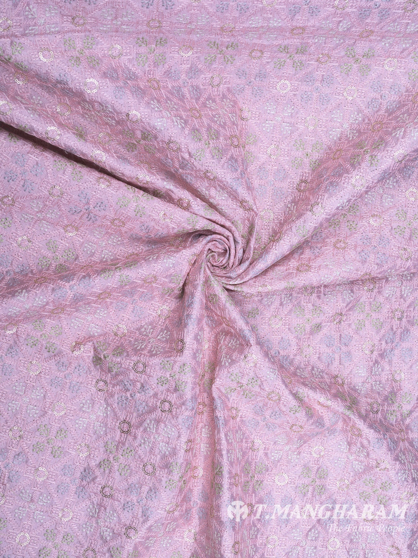 Pink Raw Silk Fabric - EC7955 view-1