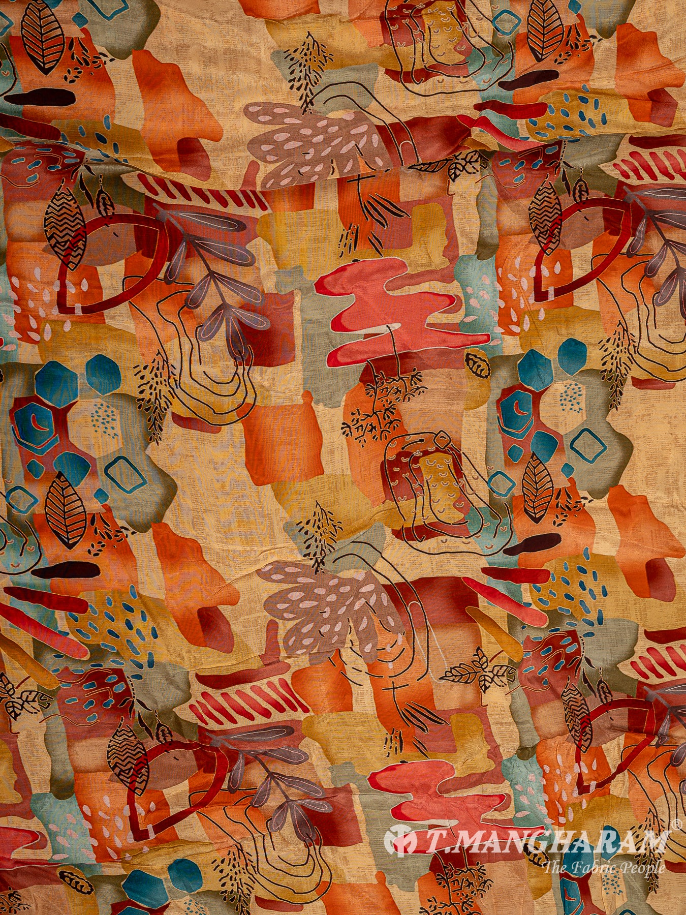 Multicolor Georgette Fabric - EC9583 view-3