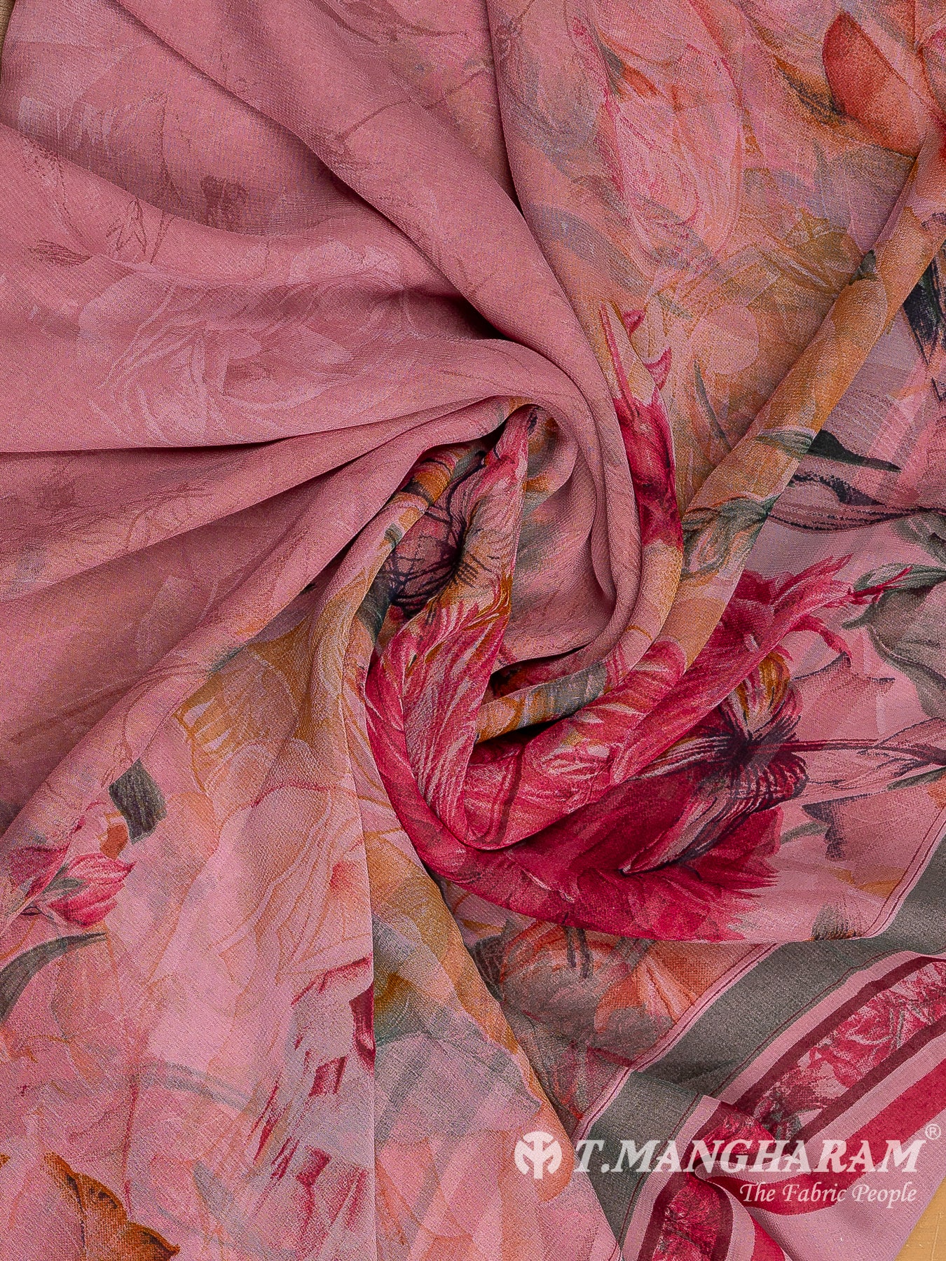 Pink Crepe Chudidhar Fabric Set - EH1667 view-3
