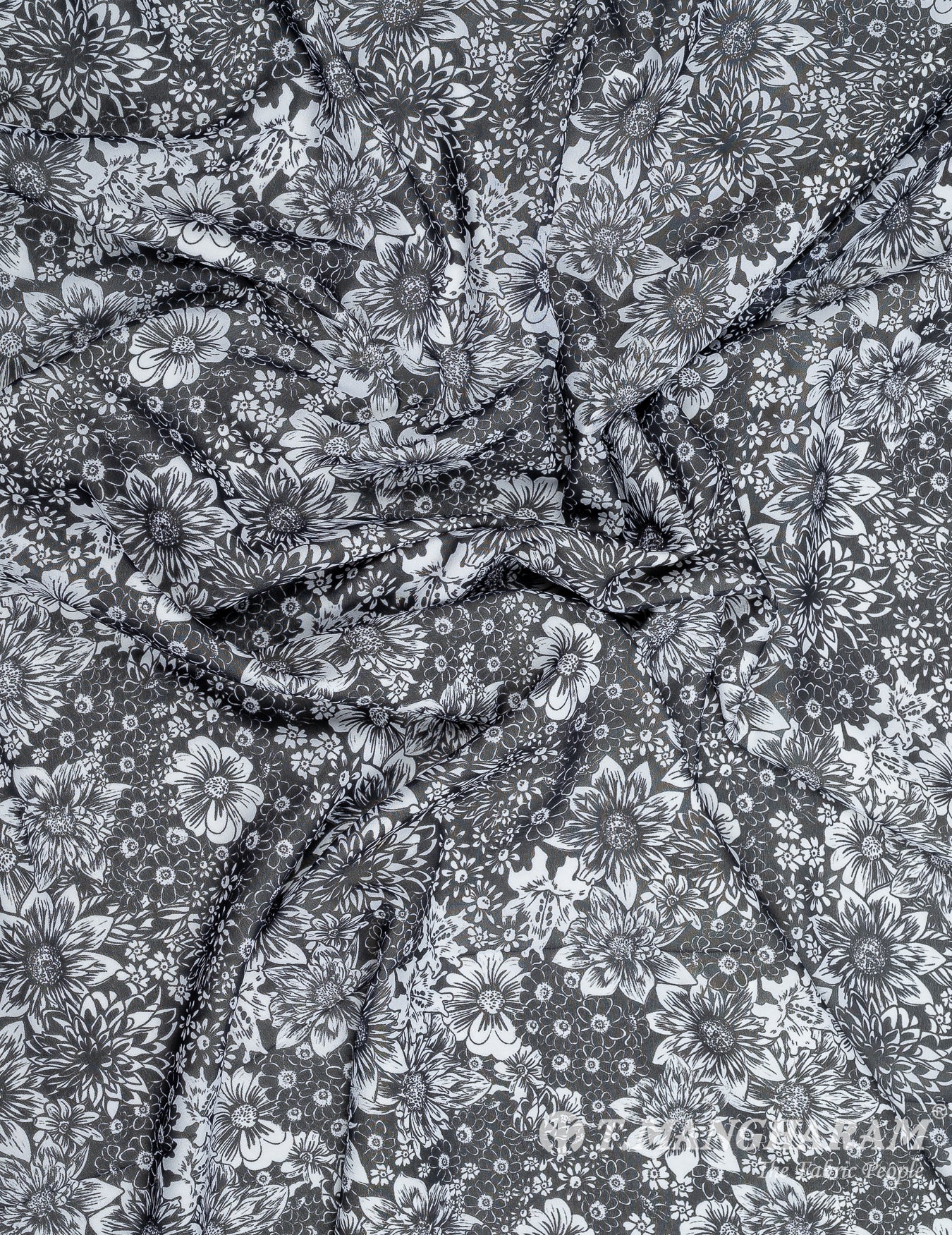 White Georgette Fabric - EB7221 view-4