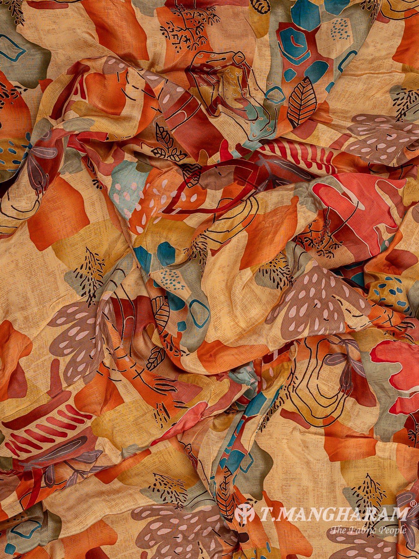 Multicolor Georgette Fabric - EC9583 view-4