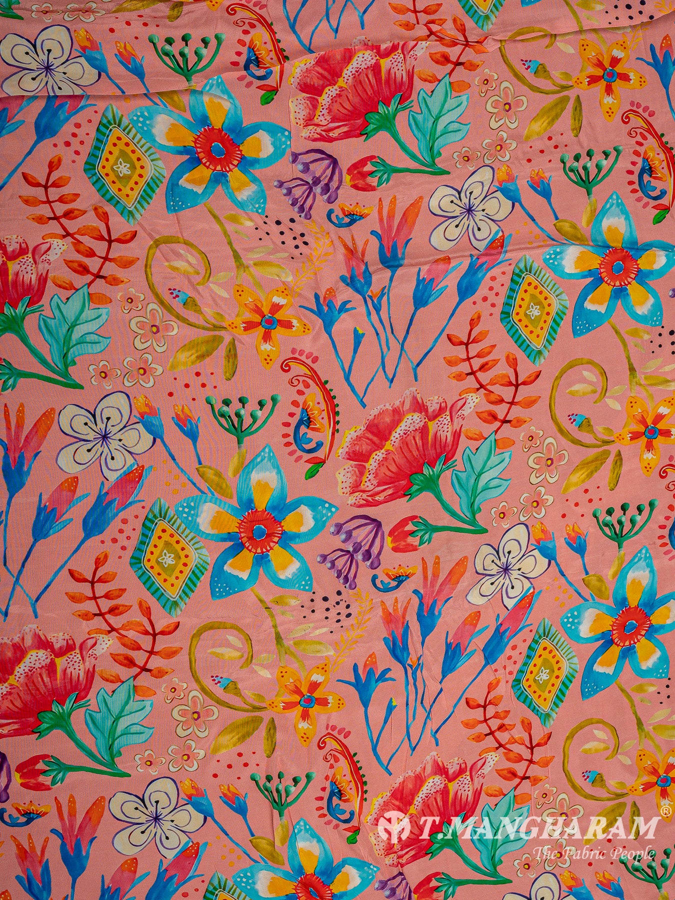 Multicolor Crepe Fabric - EC9602 view-3