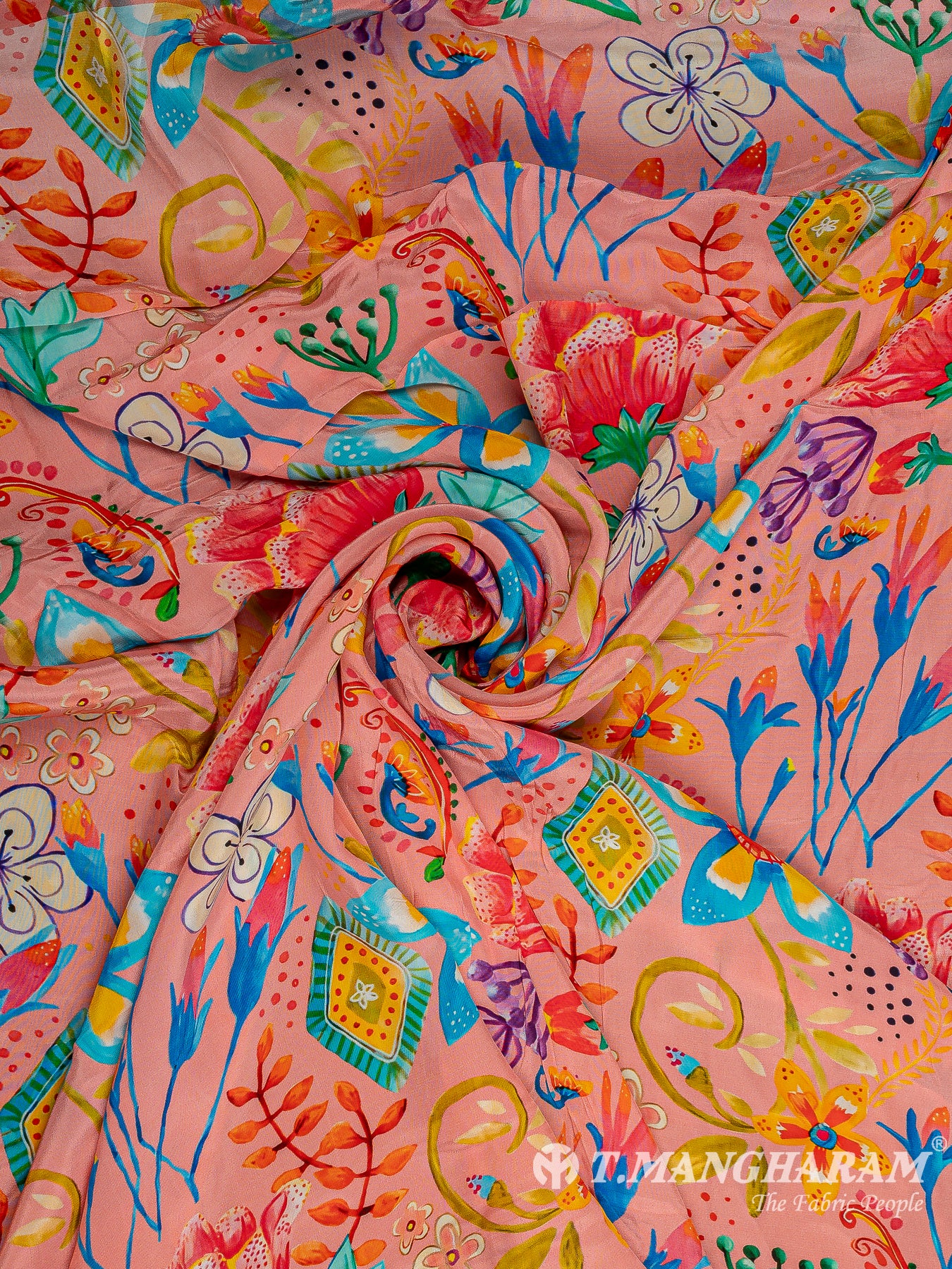 Multicolor Crepe Fabric - EC9602 view-1