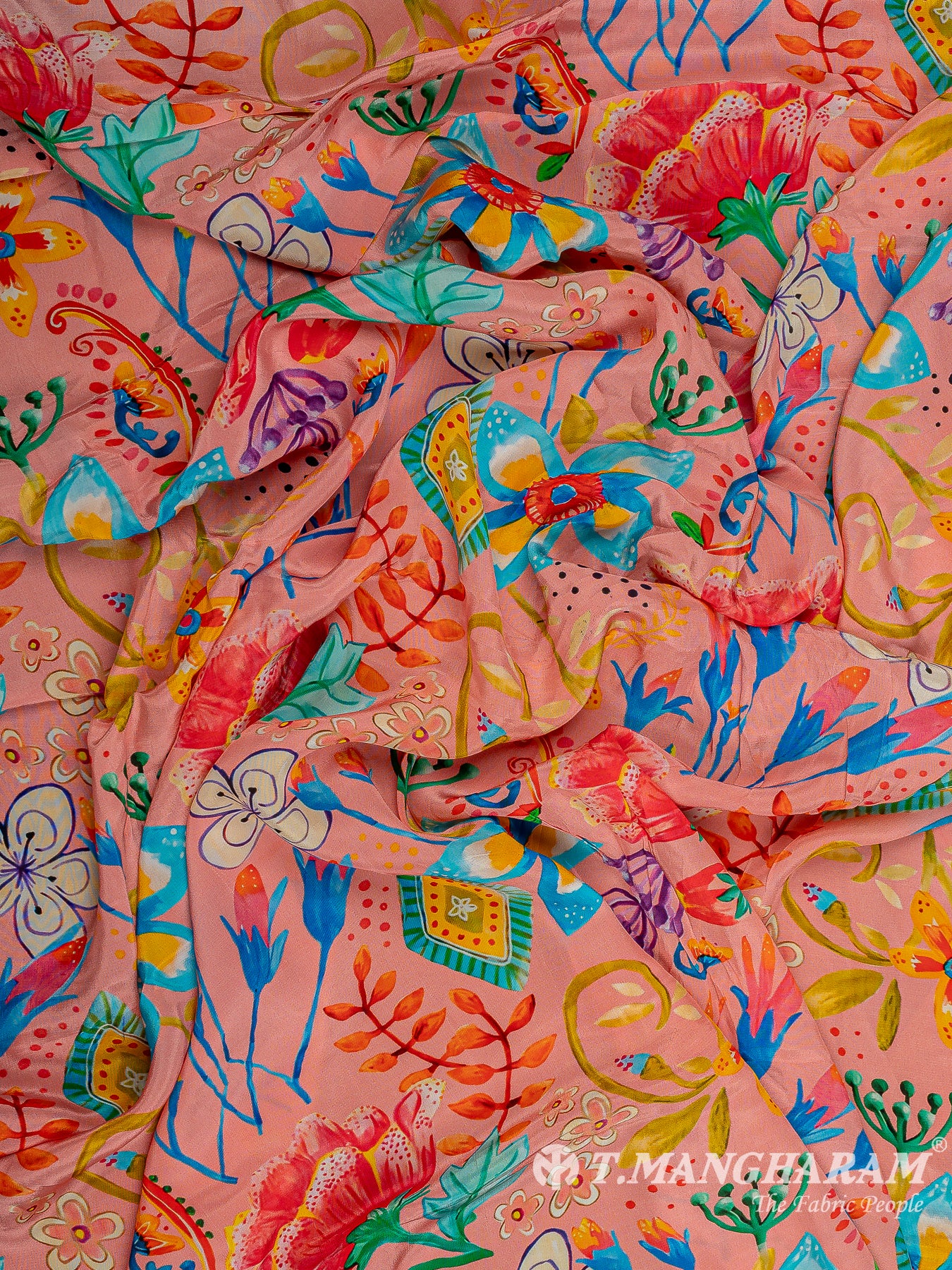 Multicolor Crepe Fabric - EC9602 view-4