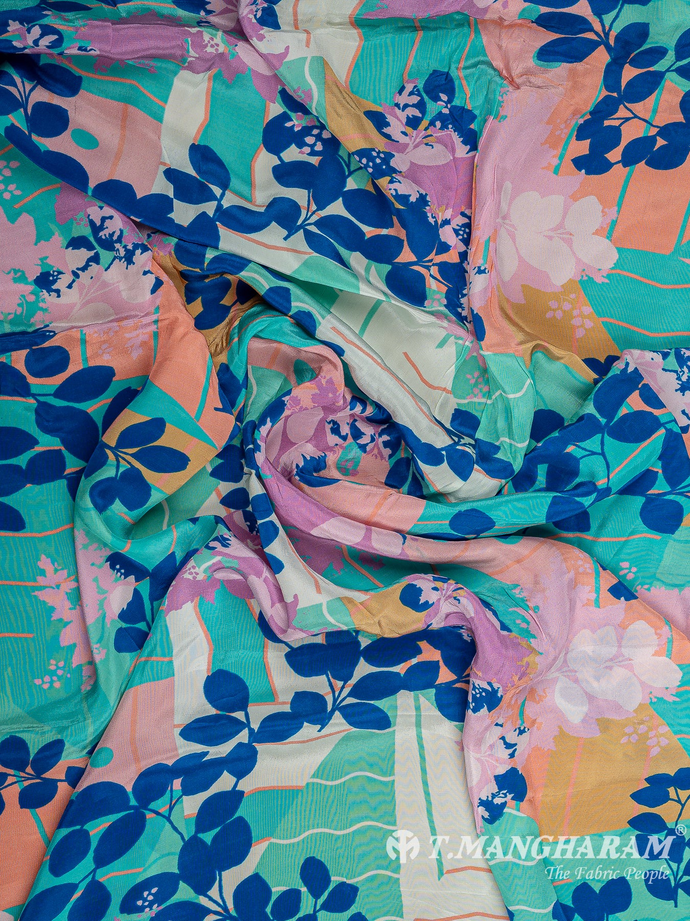 Multicolor Crepe Fabric - EC9588 view-4