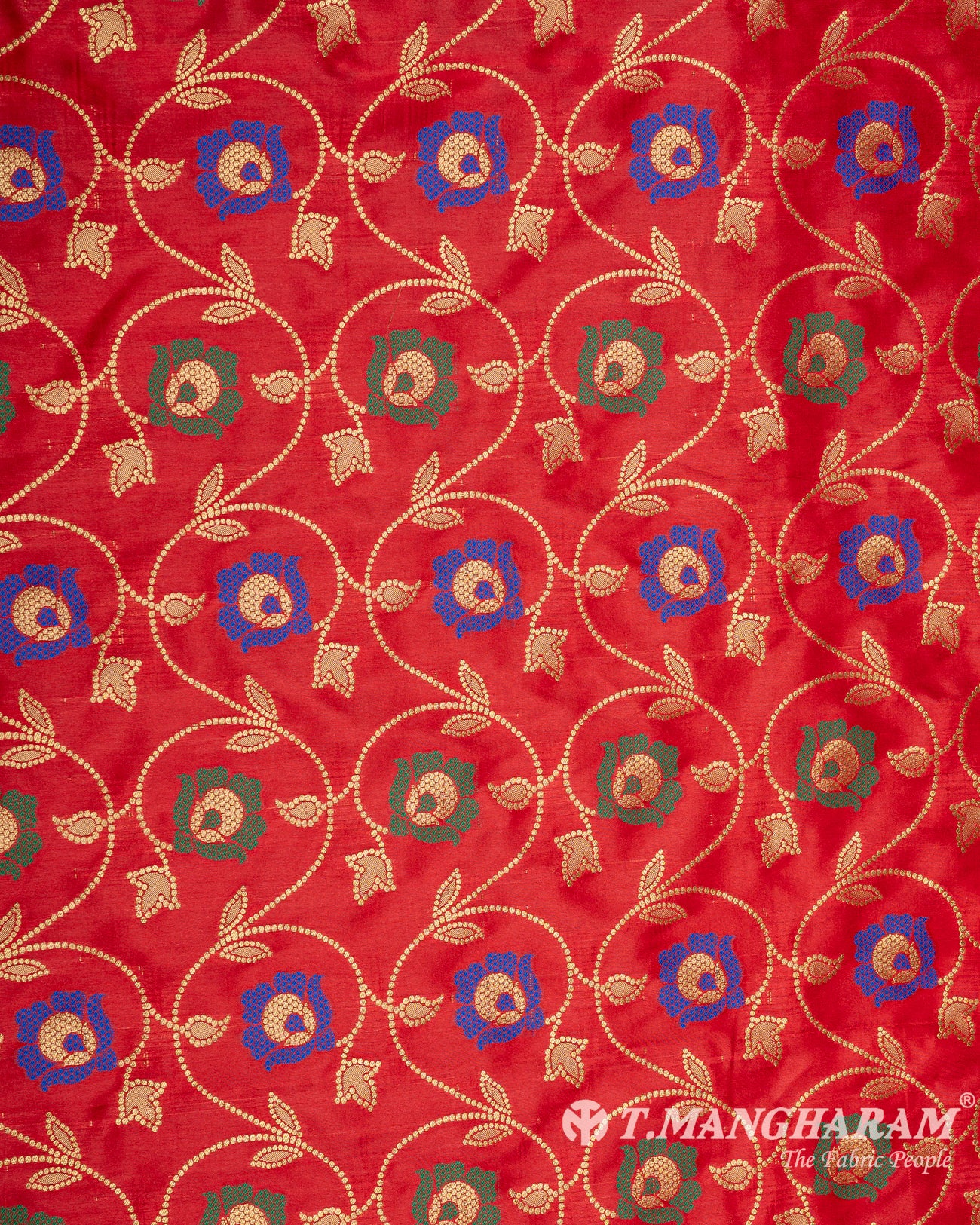 Red Banaras Fabric - EC9474 view-3