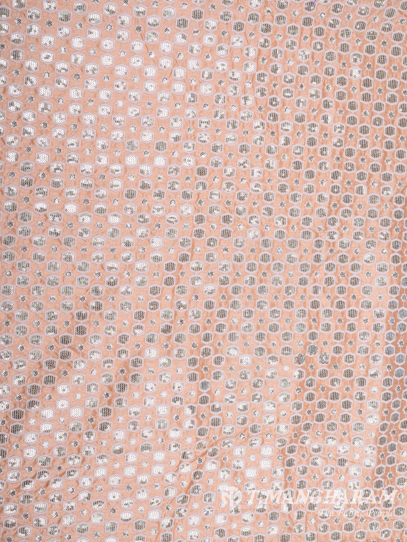 Peach Raw Silk Fabric - EB5700