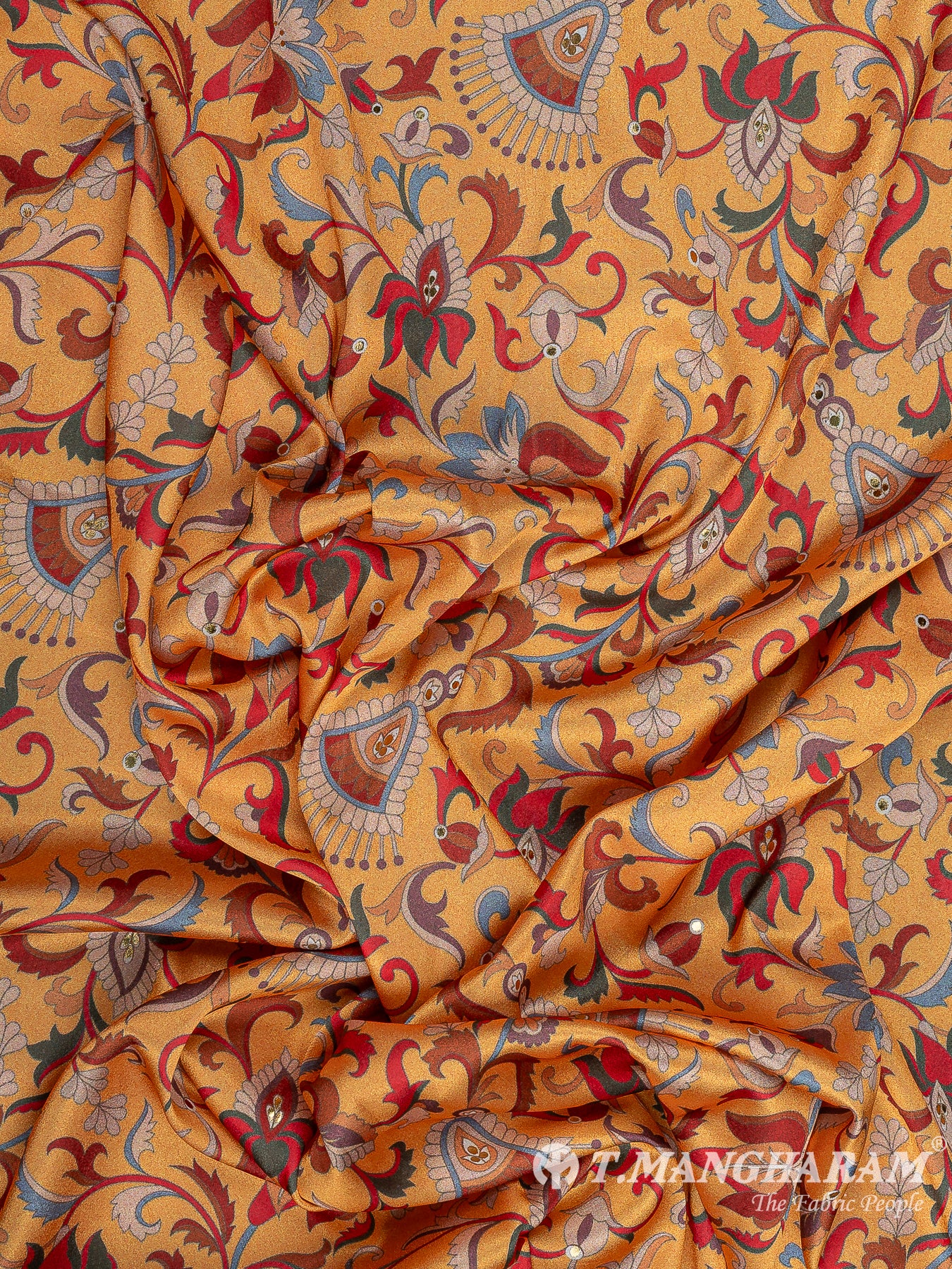 Yellow Satin Fabric - EC11091