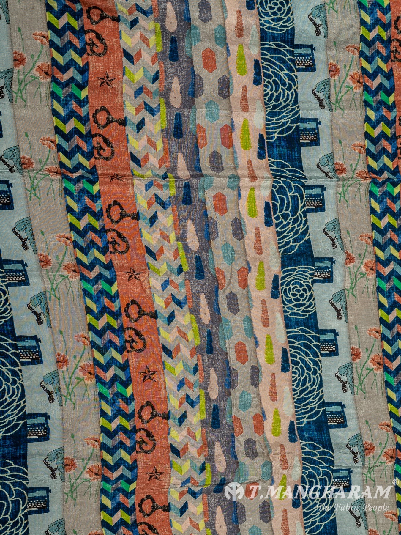 Multicolor Crepe Fabric - EC9597 view-3