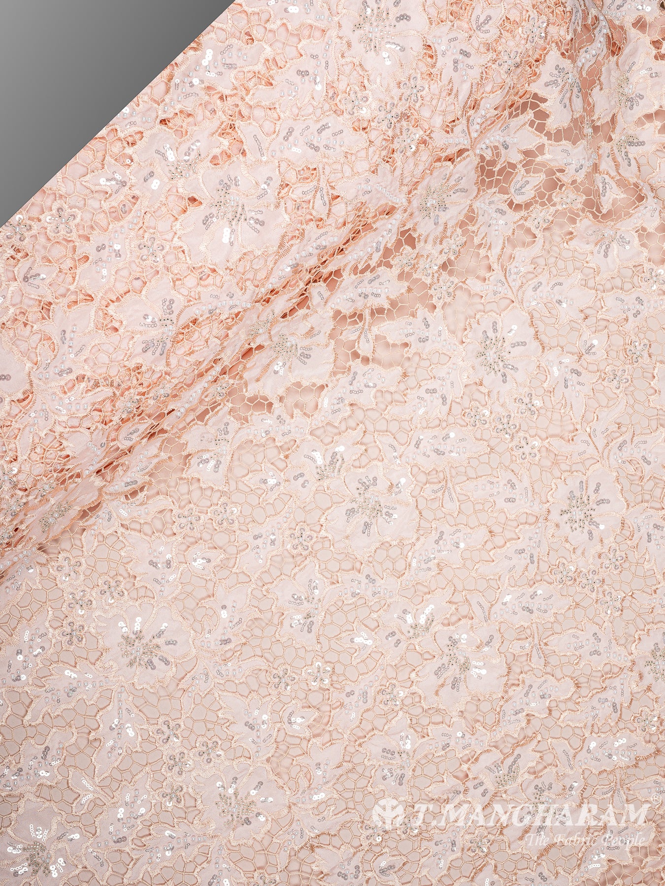 Peach Fancy Net Fabric - EC8765 view-2