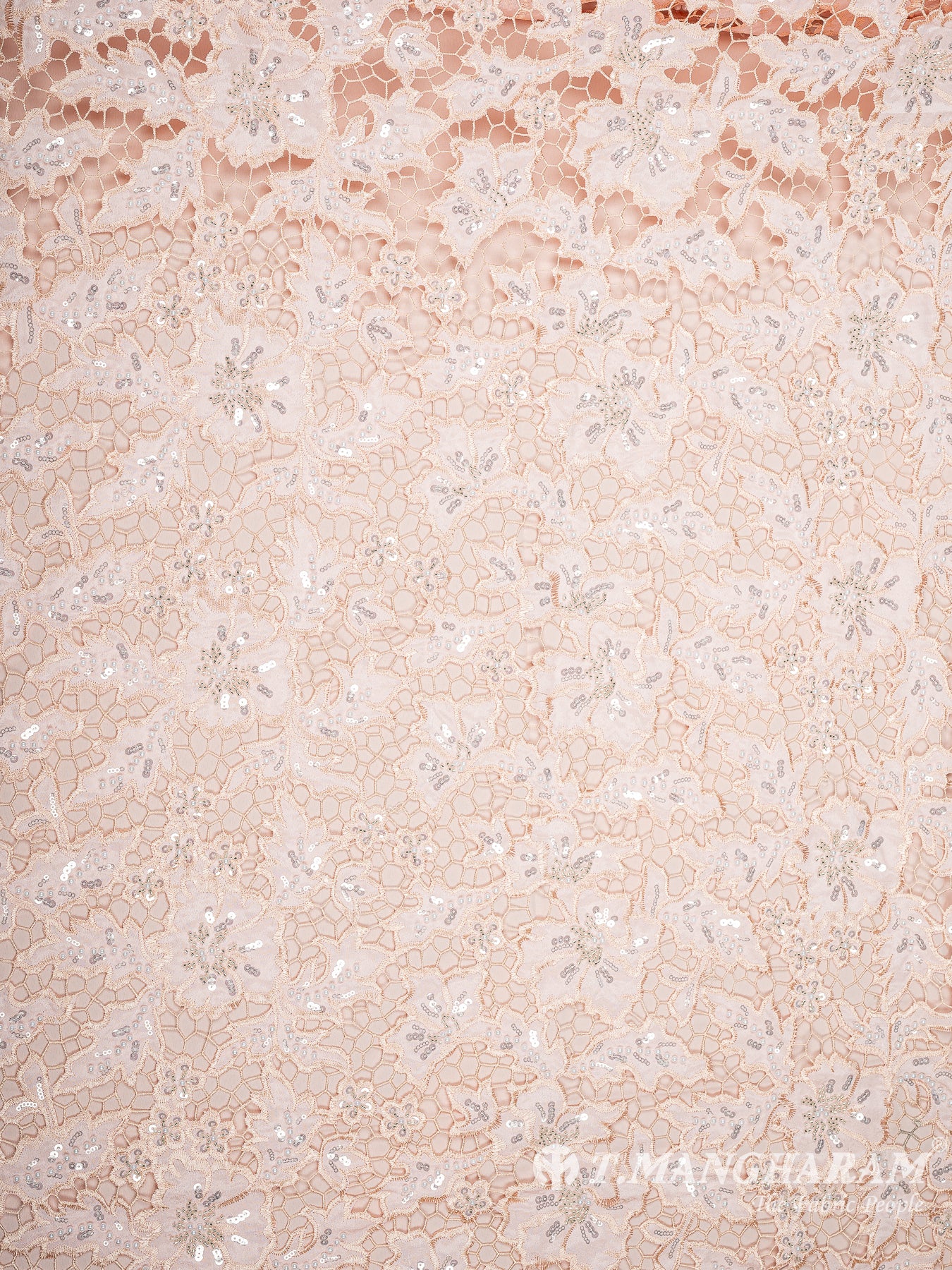 Peach Fancy Net Fabric - EC8765 view-3