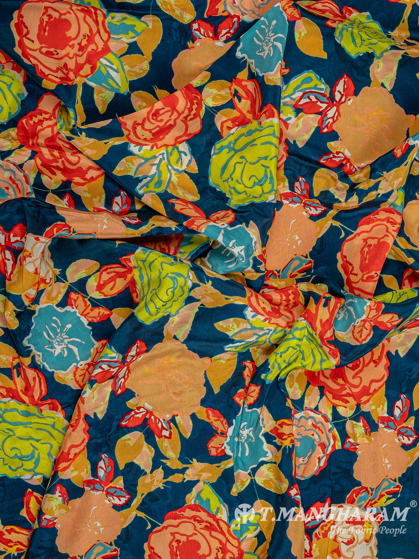 Multicolor Crepe Fabric - EC9586 view-4