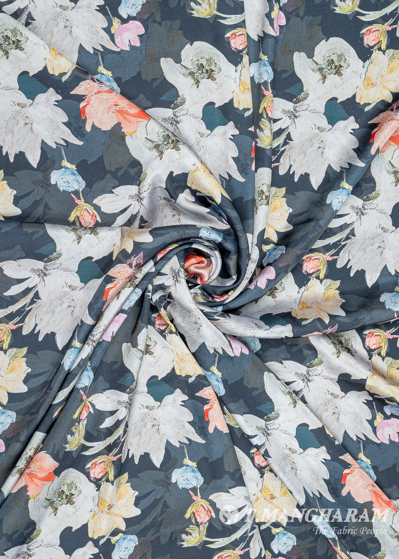 Blue Satin Fabric - EC8779 view-1