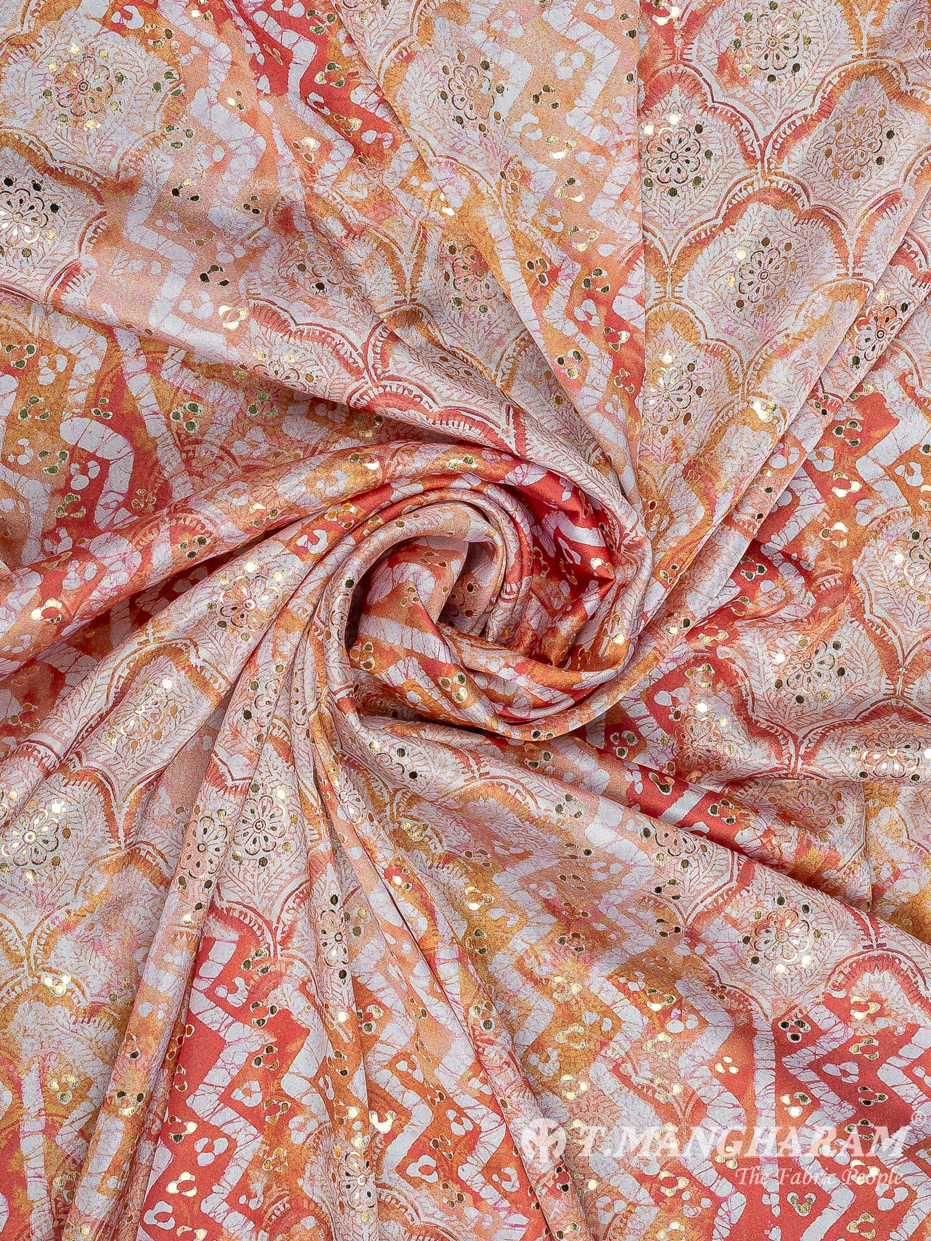 Multicolor Satin Fabric - EC11078