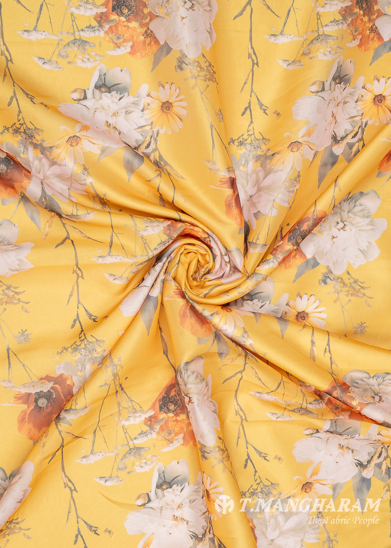 Yellow Organza Fabric - EC8797 view-1