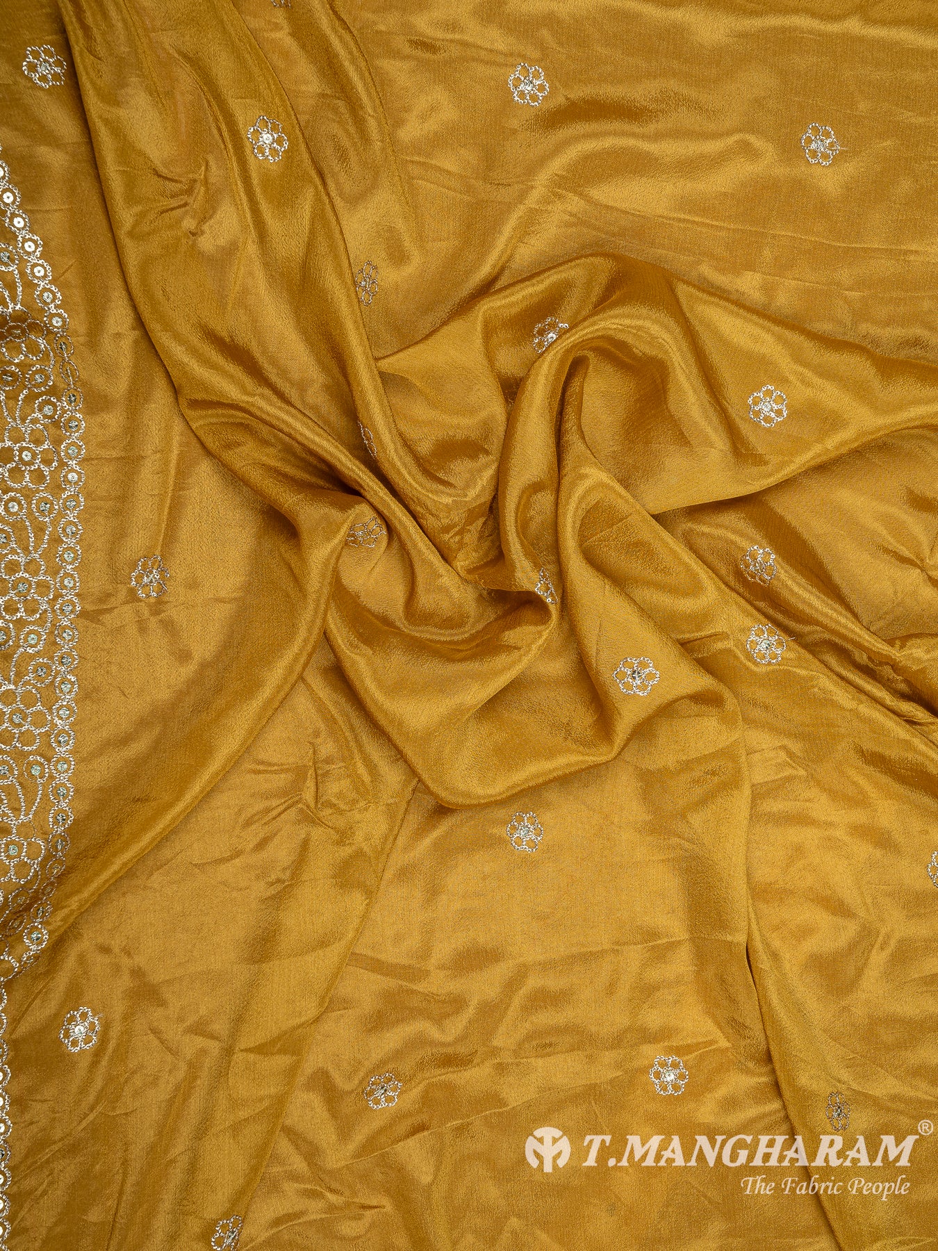 Yellow Chinnon Silk Fabric - EC8296 view-4