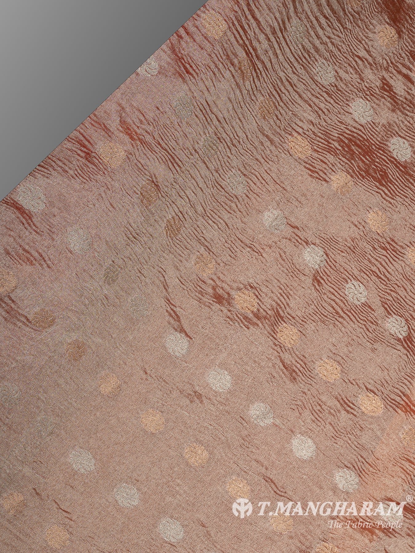 Pink Semi Banaras Fabric - EB6807 view-2