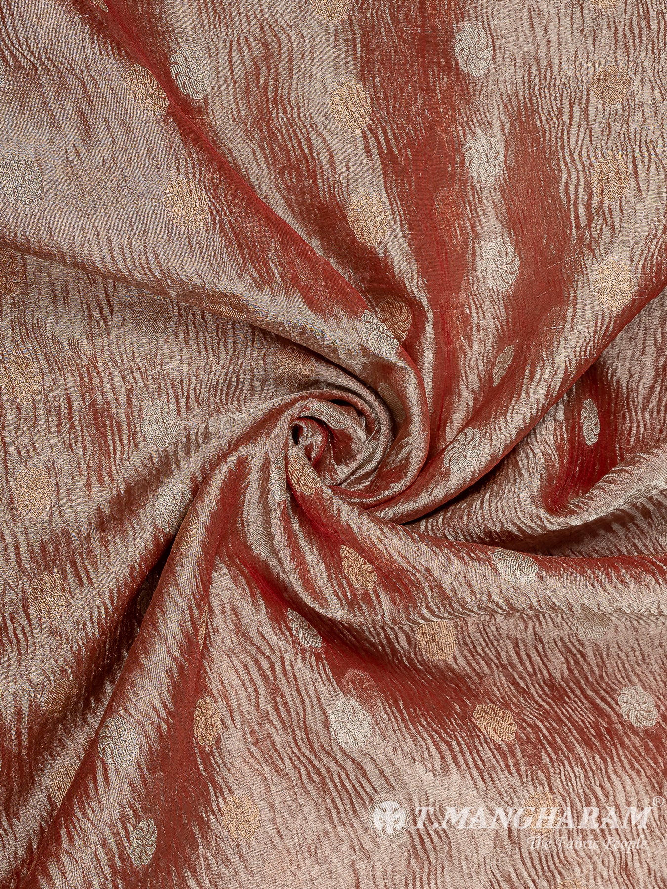 Pink Semi Banaras Fabric - EB6807 view-1