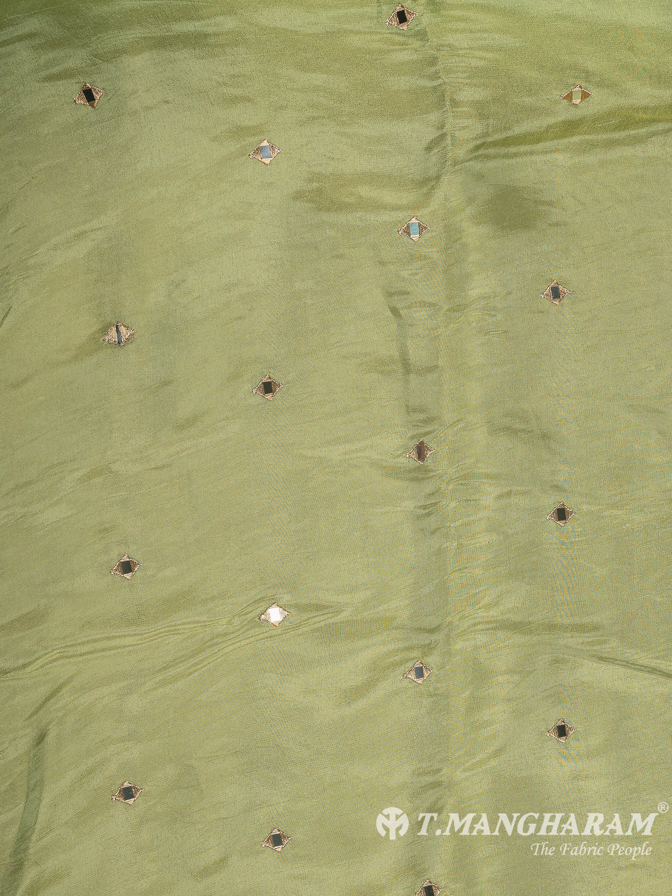 Green Chinnon Silk Fabric - EB6602