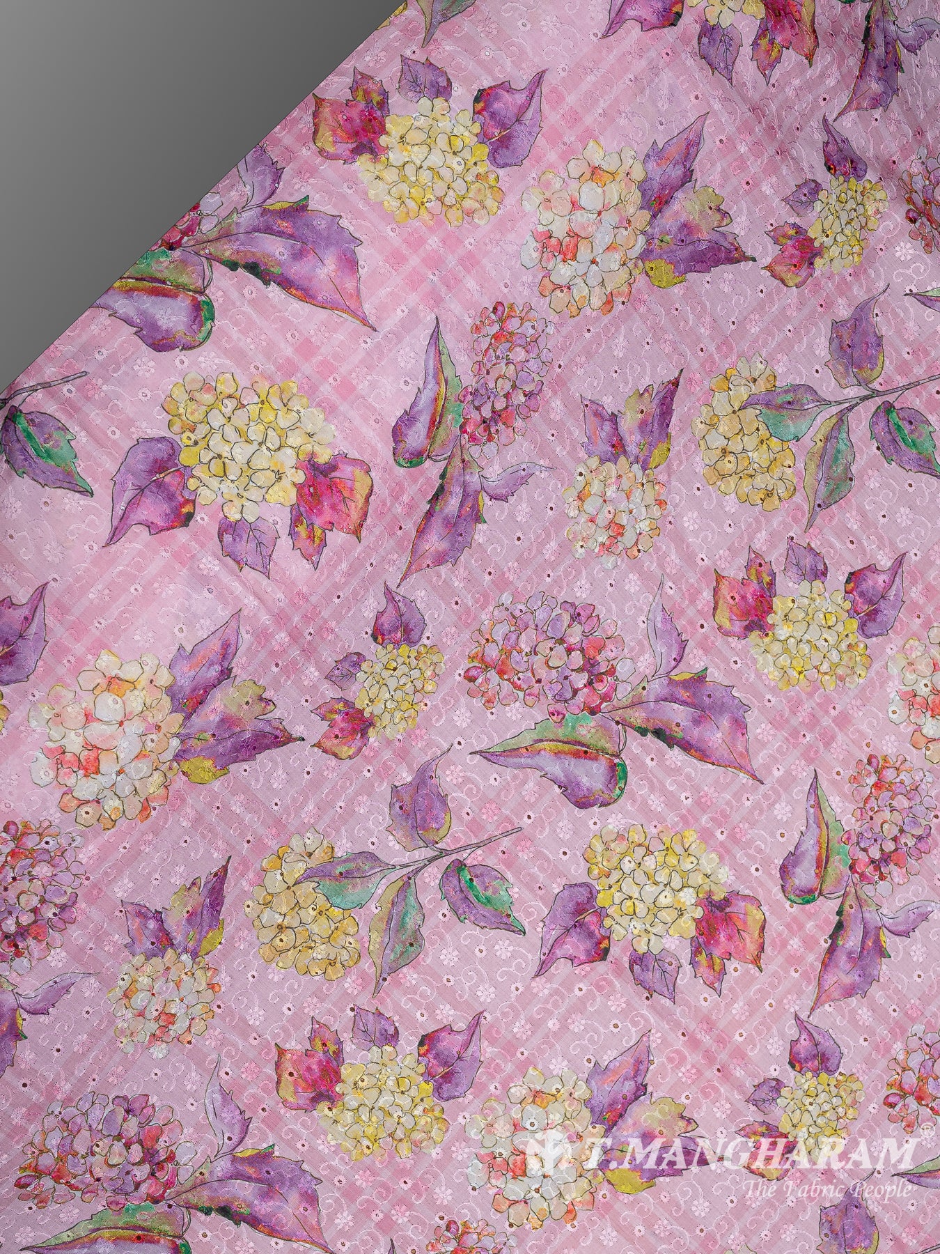 Pink Cotton Embroidery Fabric - EC9933 view-2