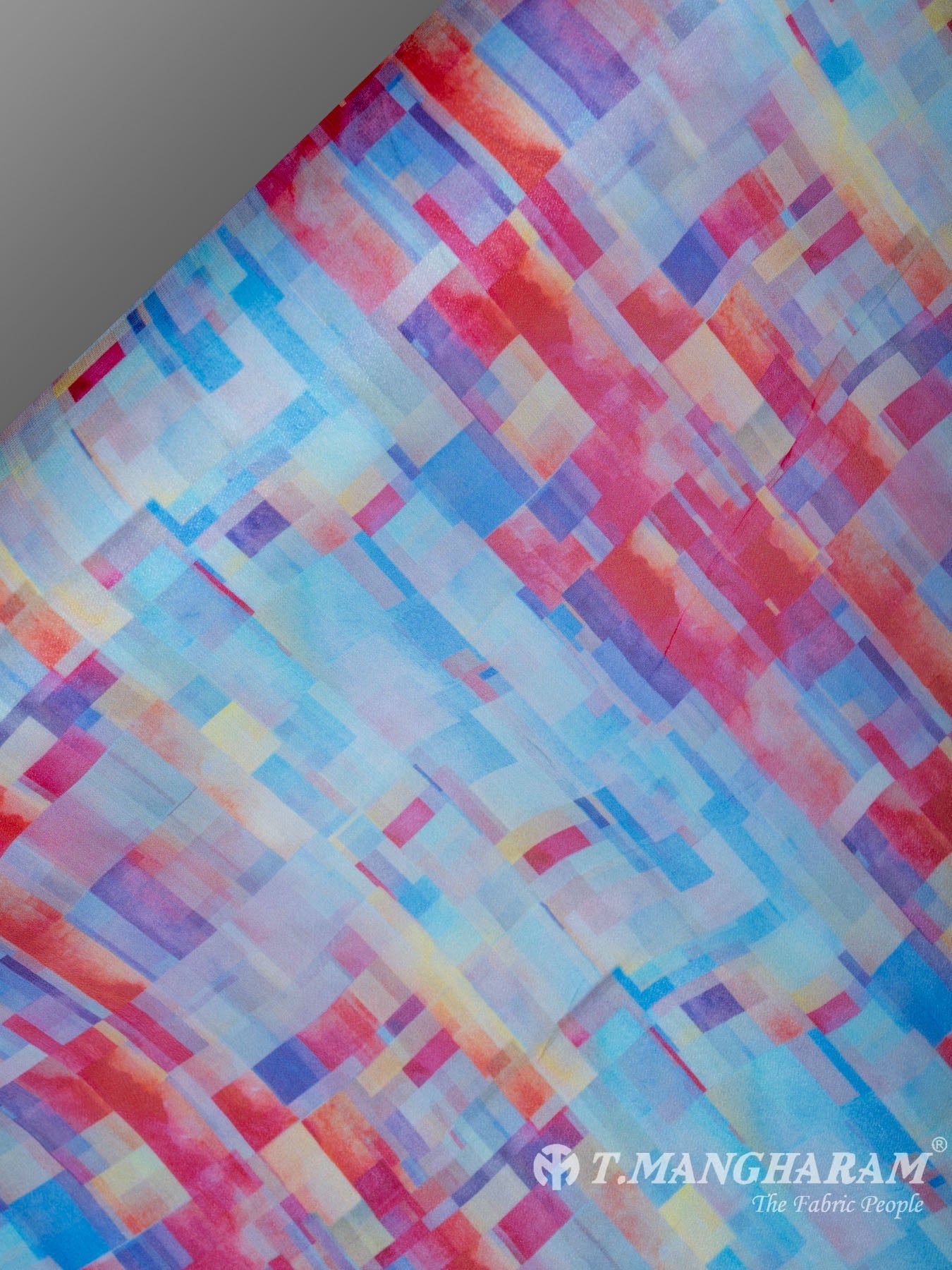 Multicolour Printed Georgette Fabric - EC0262 view-2