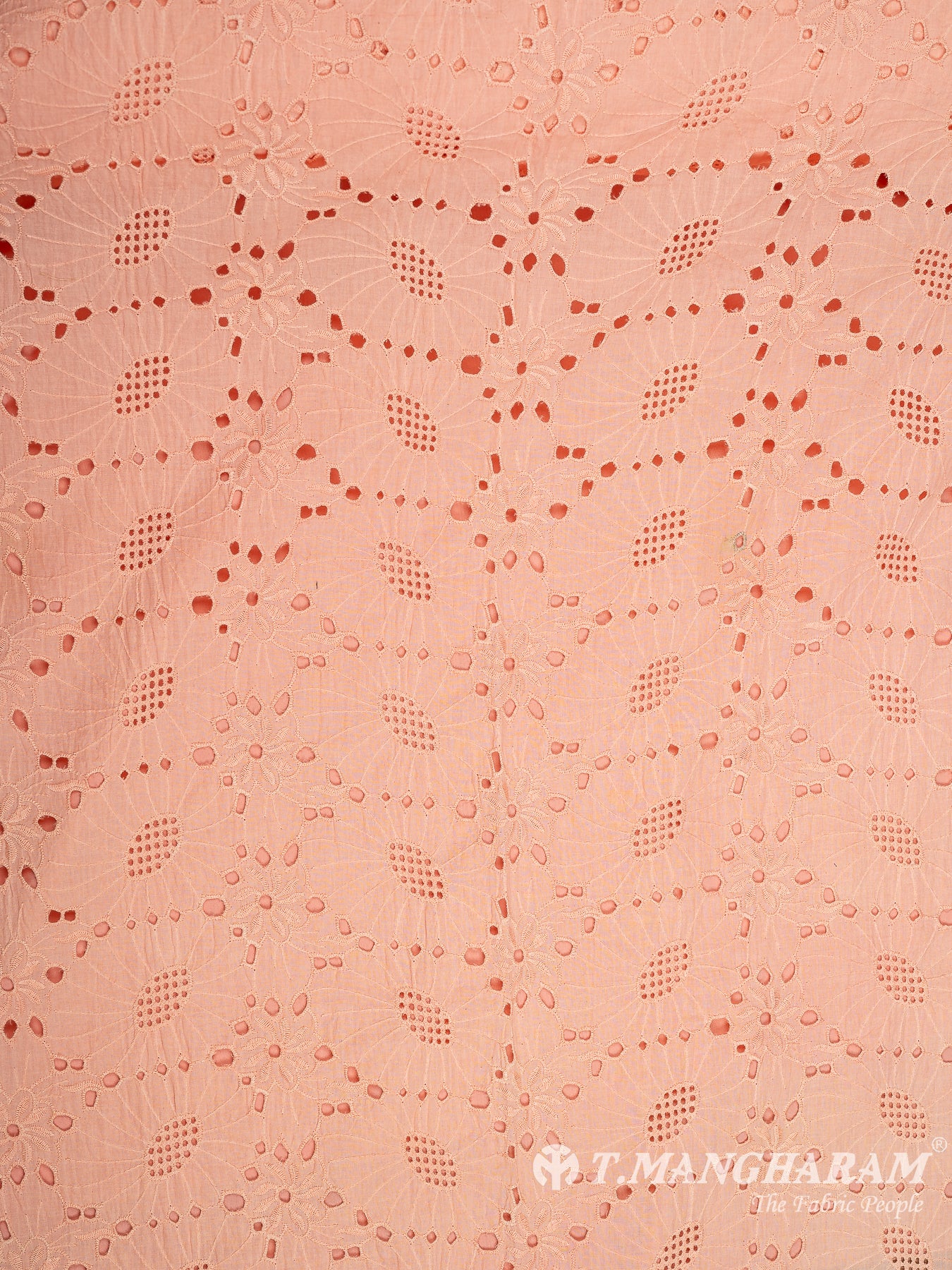 Peach Cotton Embroidery Fabric - EC8597 view-3