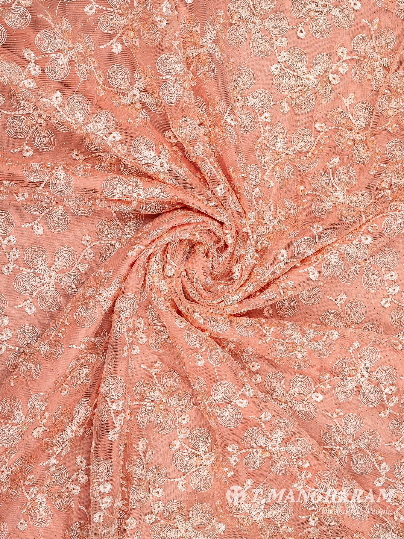 Peach Fancy Net Fabric - EA2773 view-1