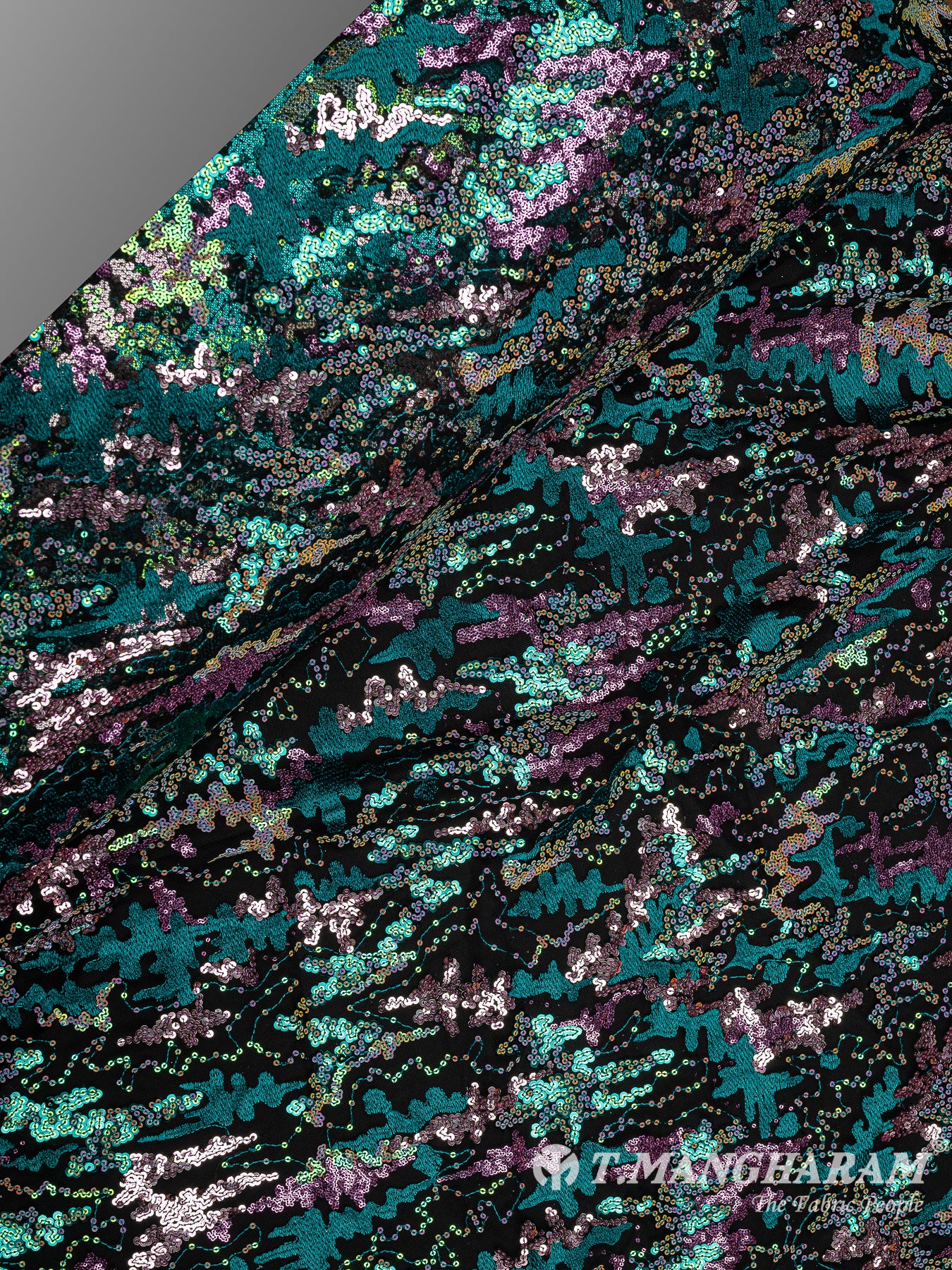 Multicolor Sequin Net Fabric - EEA2747 view-2