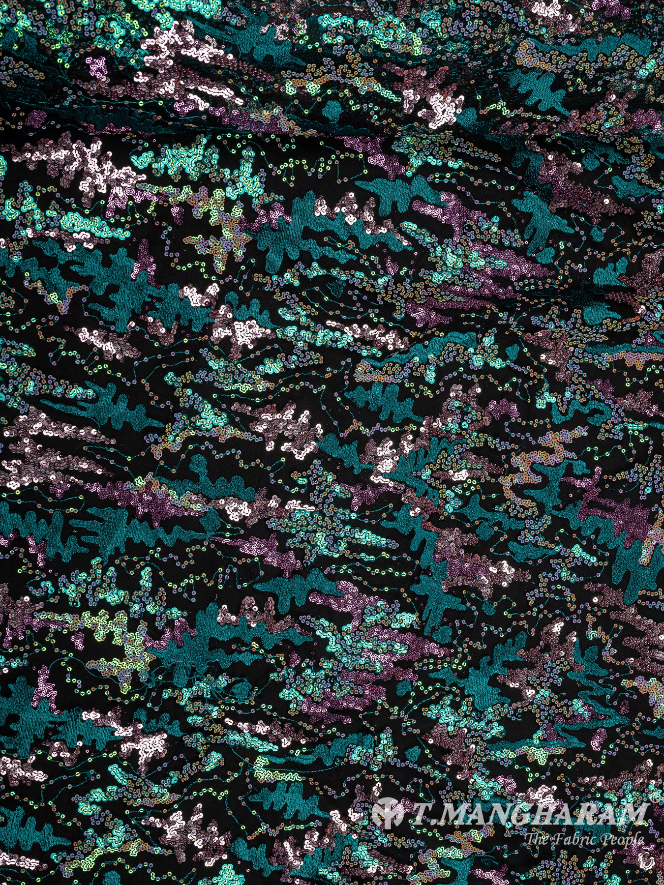 Multicolor Sequin Net Fabric - EEA2747 view-3