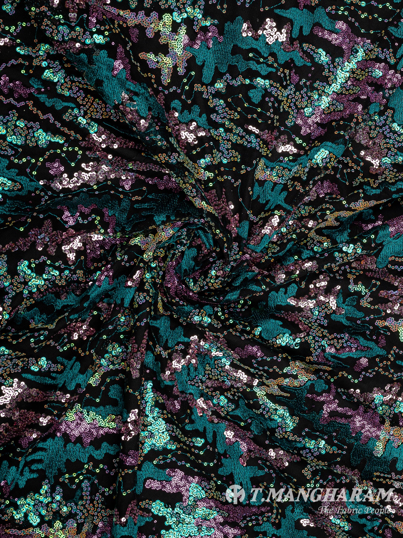 Multicolor Sequin Net Fabric - EEA2747 view-1