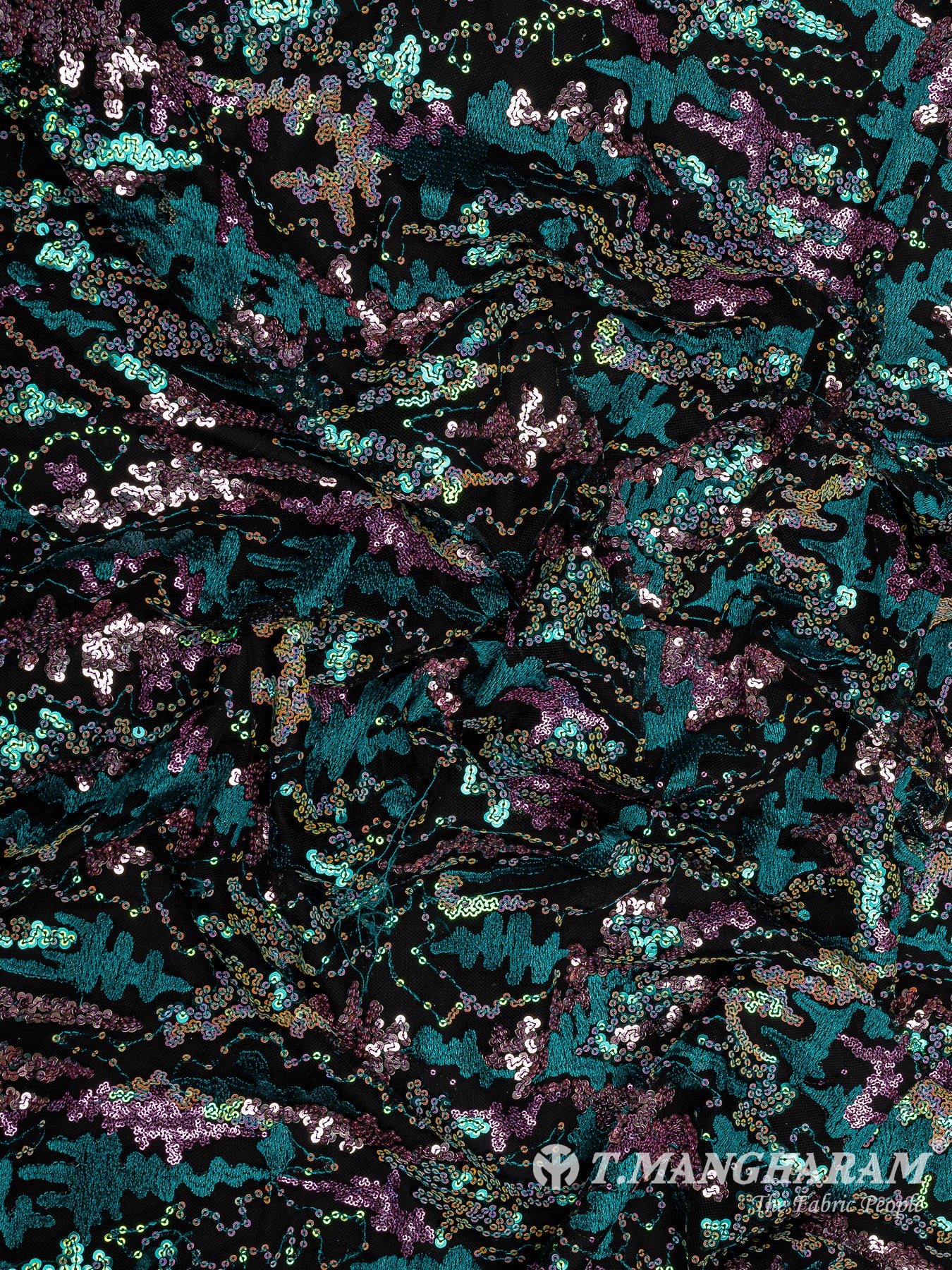 Multicolor Sequin Net Fabric - EEA2747 view-4